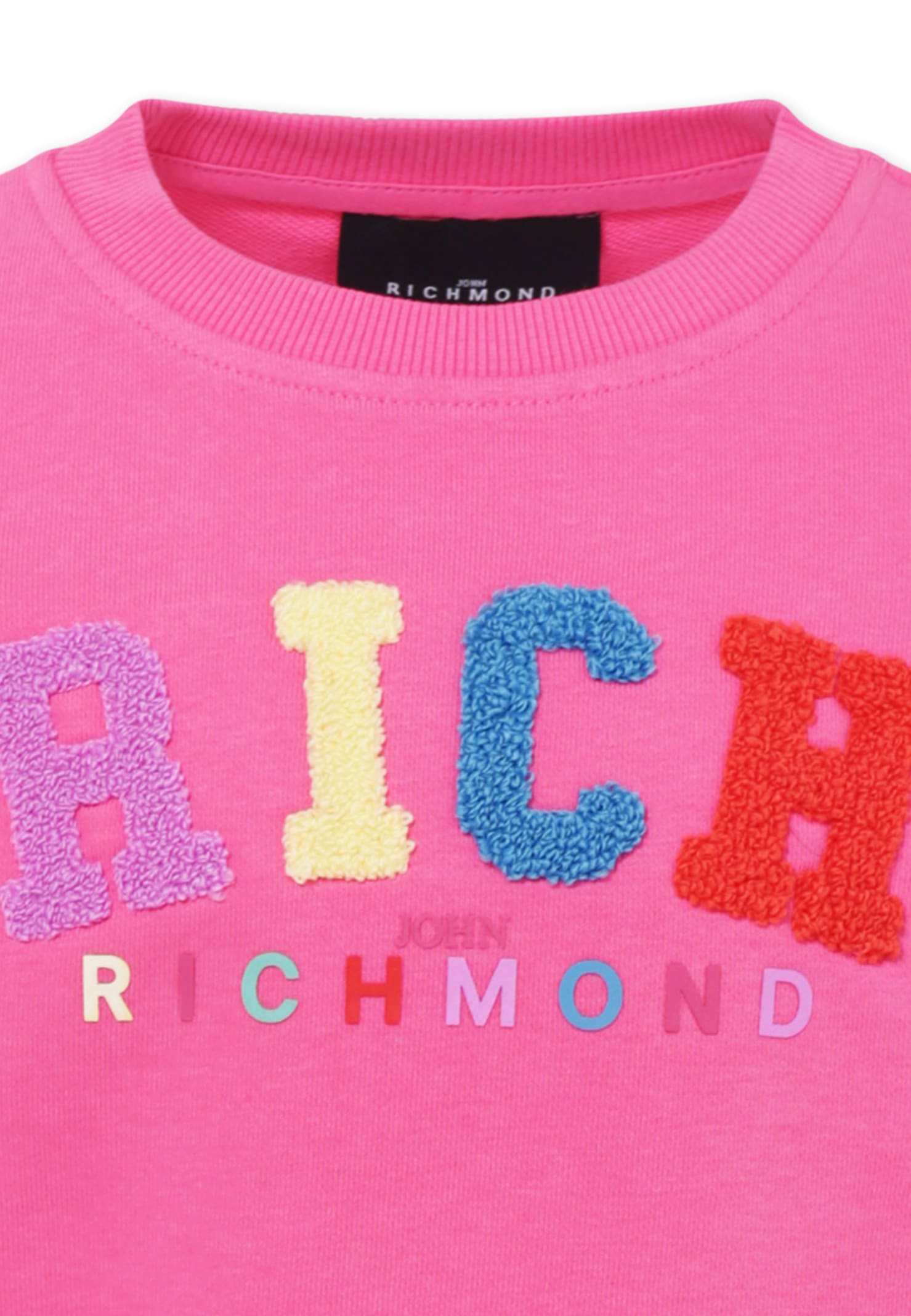 Richmond Pink Sweatshirt For Girl With Logo