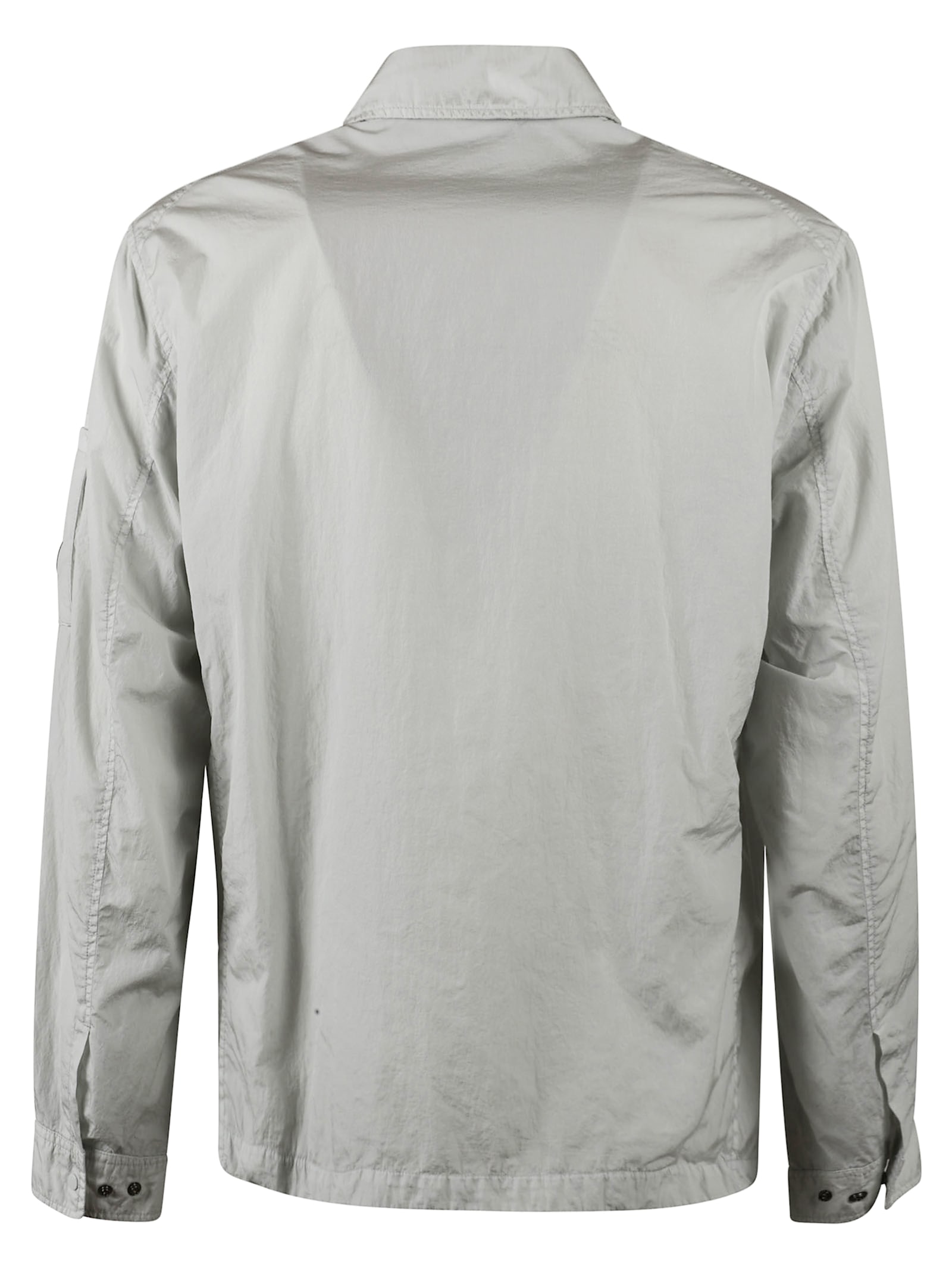 C.p. Company Gray Pocket Jacket In Azzure