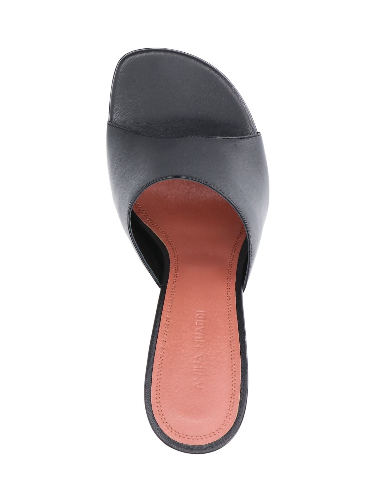 Amina Muaddi 90mm Lupita Sculpted Heel Sandals In Black