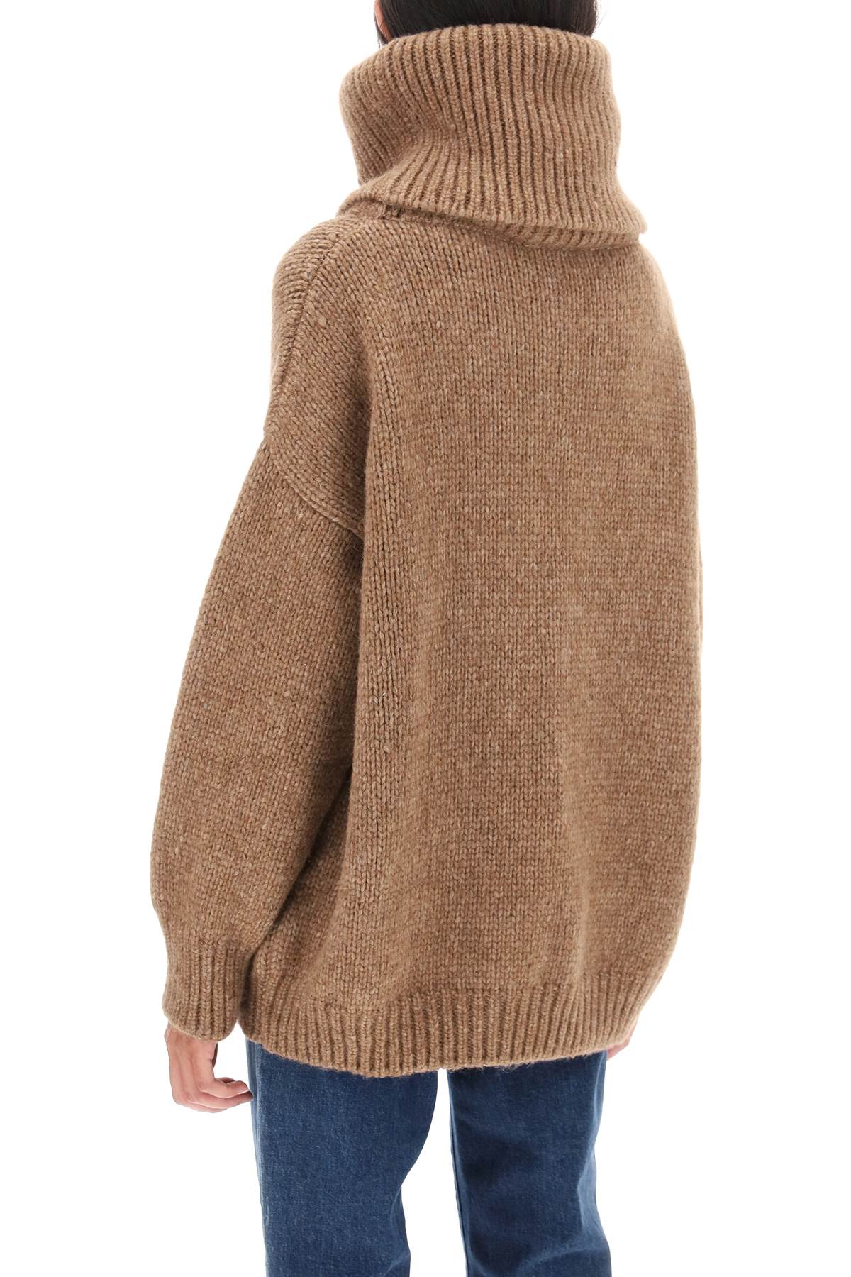 Shop Dolce & Gabbana Oversized Llama Sweater In Marrone 2 (brown)