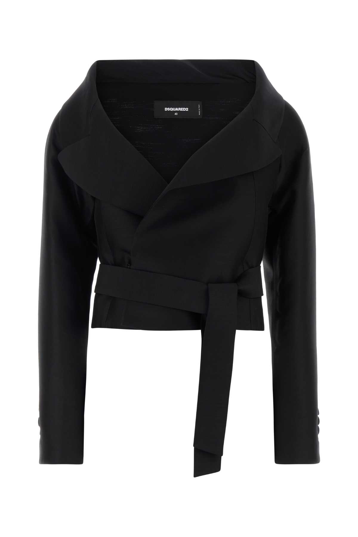 Dsquared2 Dsquared Black Wool Blend Opera Blazer In Black
