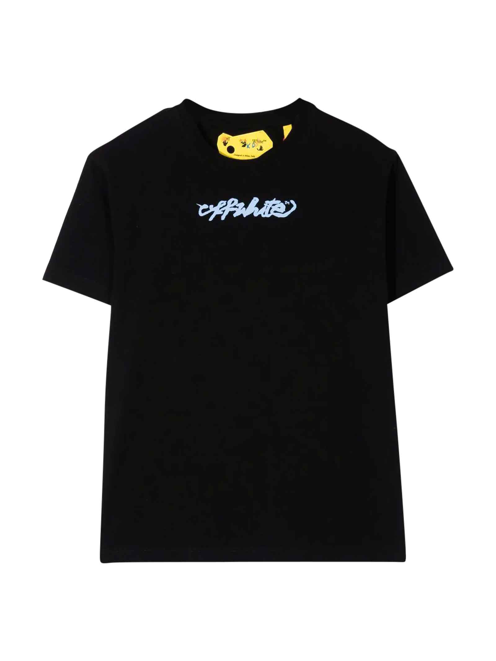 Off-White Black T-shirt With Blue Print