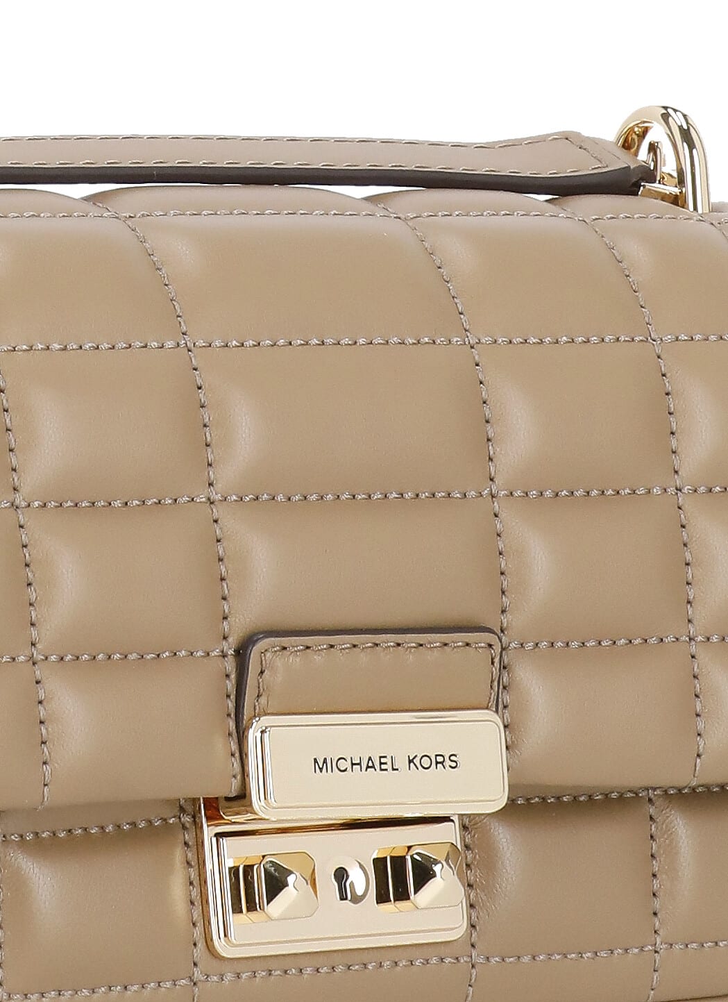 Michael Michael Kors Brown Leather Tribeca Shoulder Bag In Brown