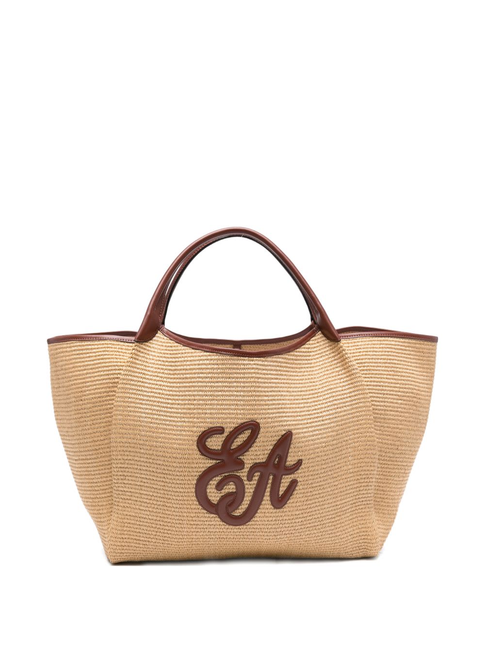 Emporio Armani Large Straw Tote Bag