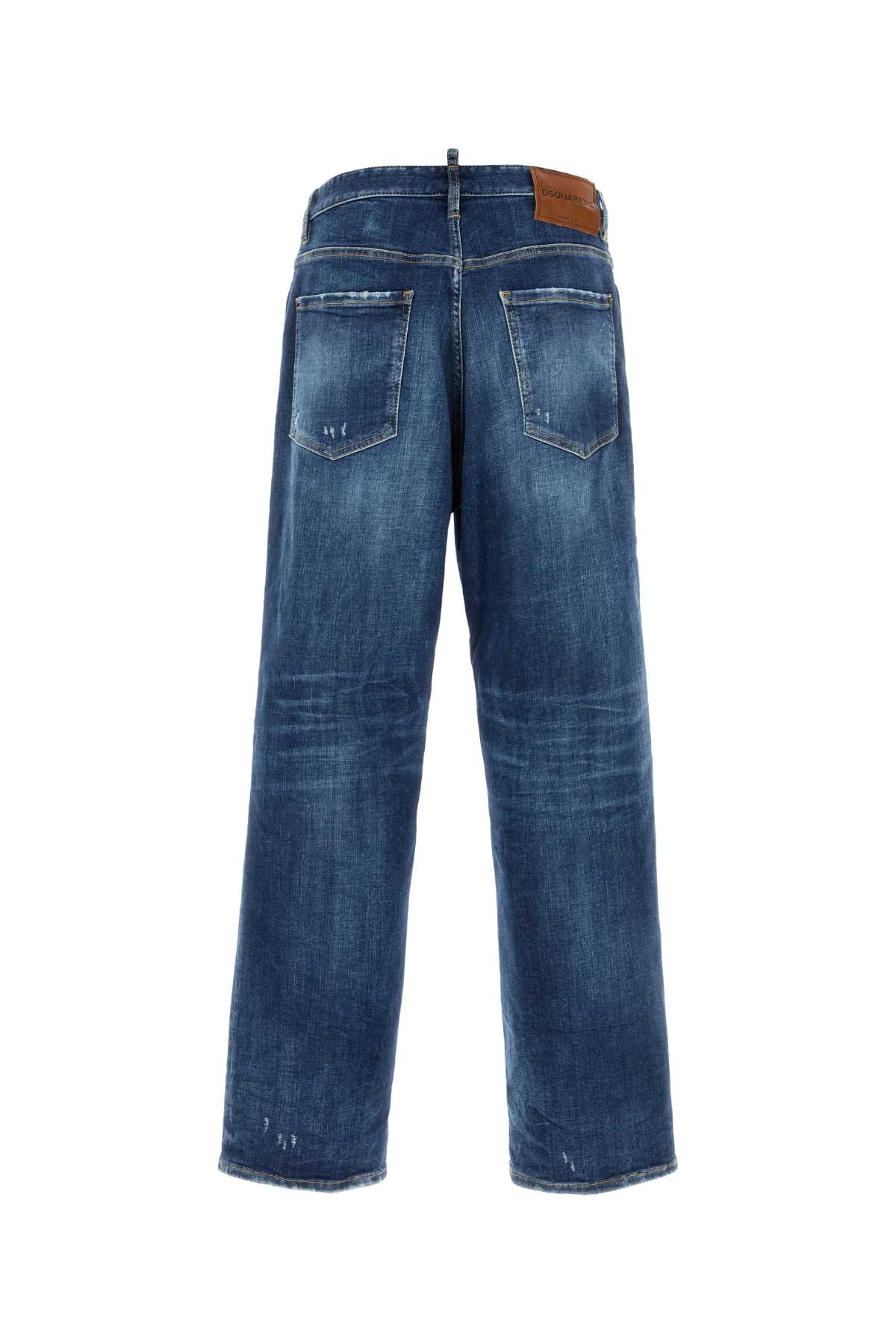 Dsquared2 Classic Five-pocket Jeans With Subtle Fading And Distressing In Blue