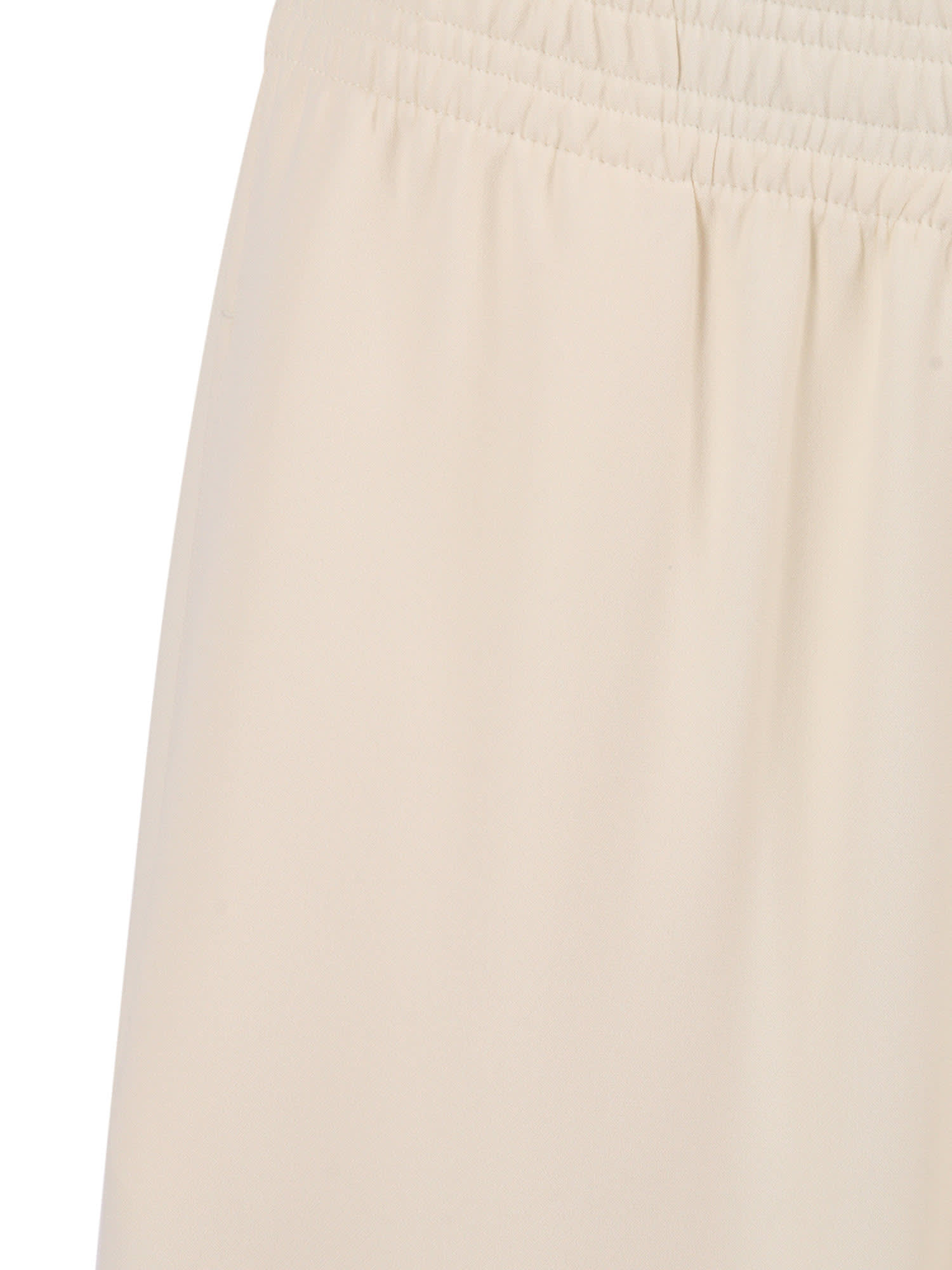 Fabiana Filippi Wide-leg Trousers With Elasticated Waistband In Neutral