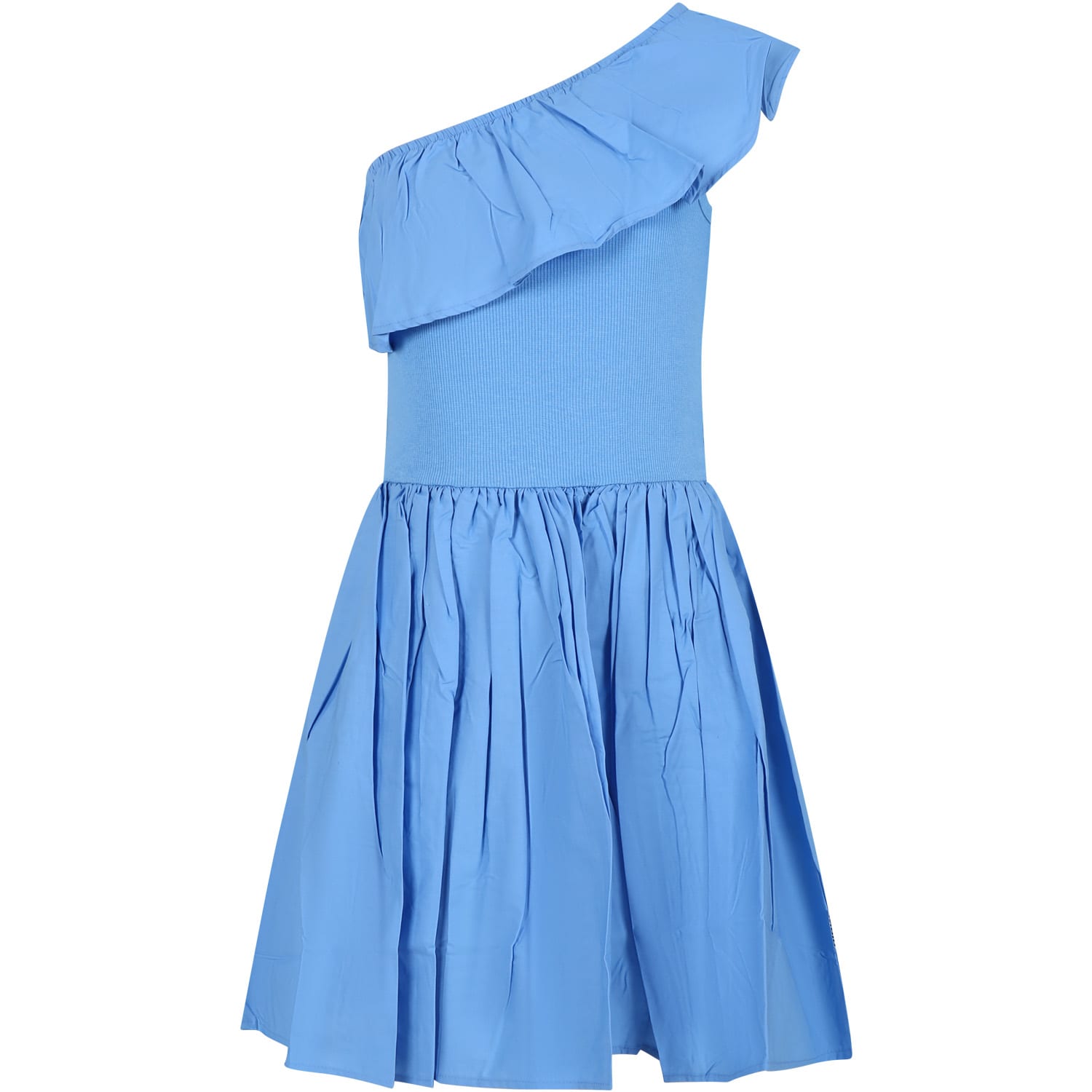 Molo Kids' Casual Light Blue Dress For Girl