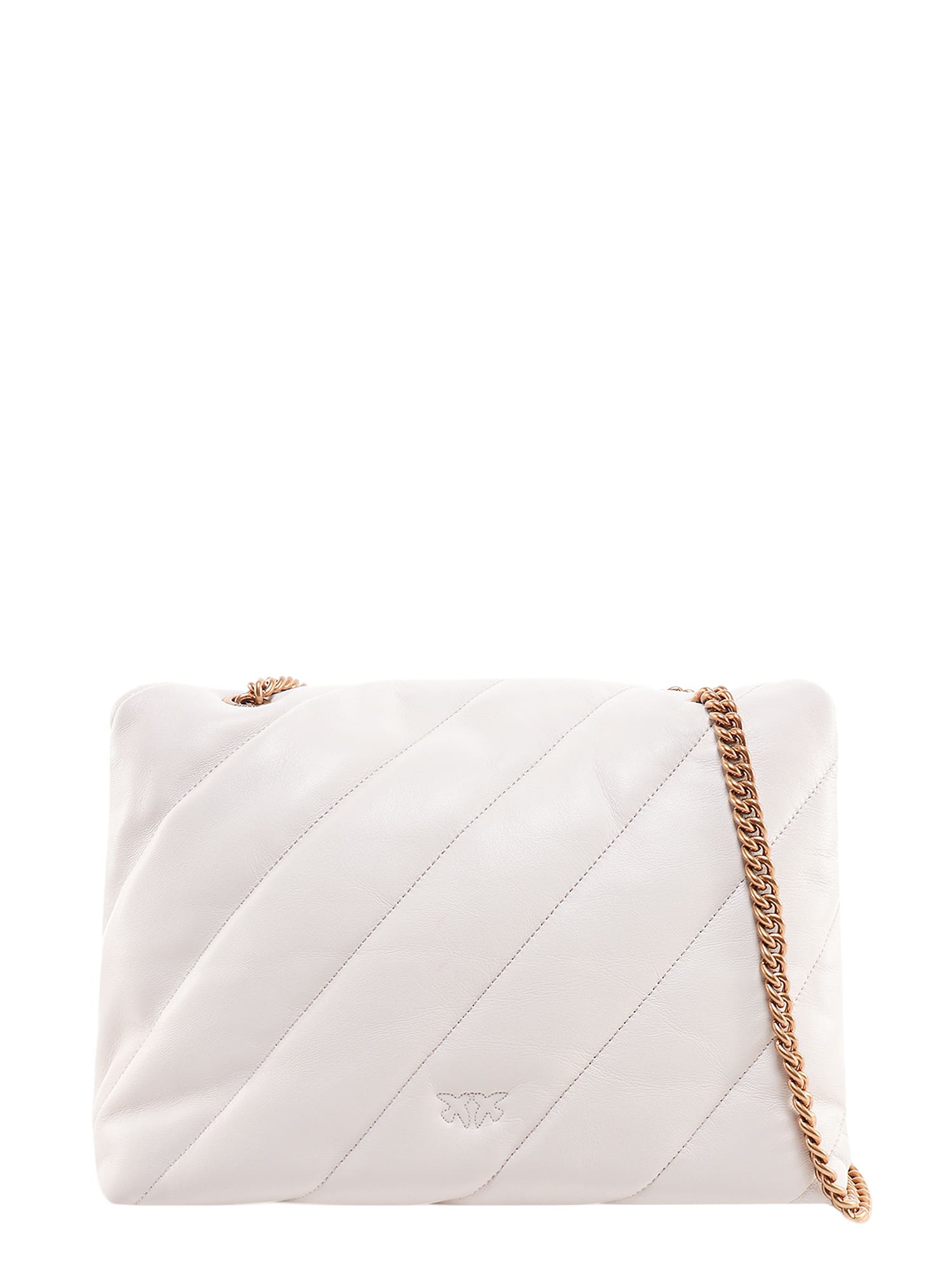 Pinko Love Big Puff Quilted Logo-embellished  Bag In White