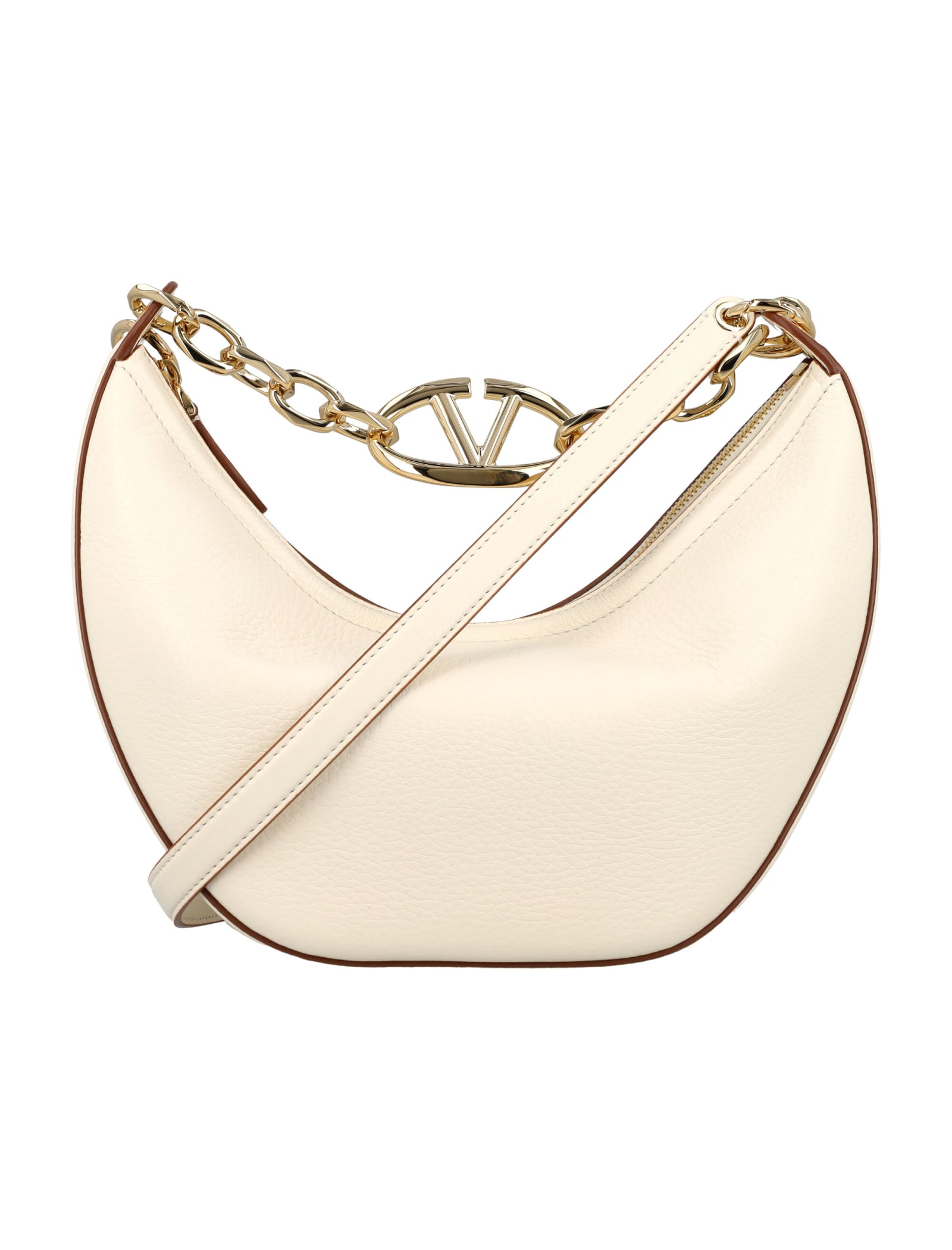 Valentino Vlogo Moon Small Bag In Ivory