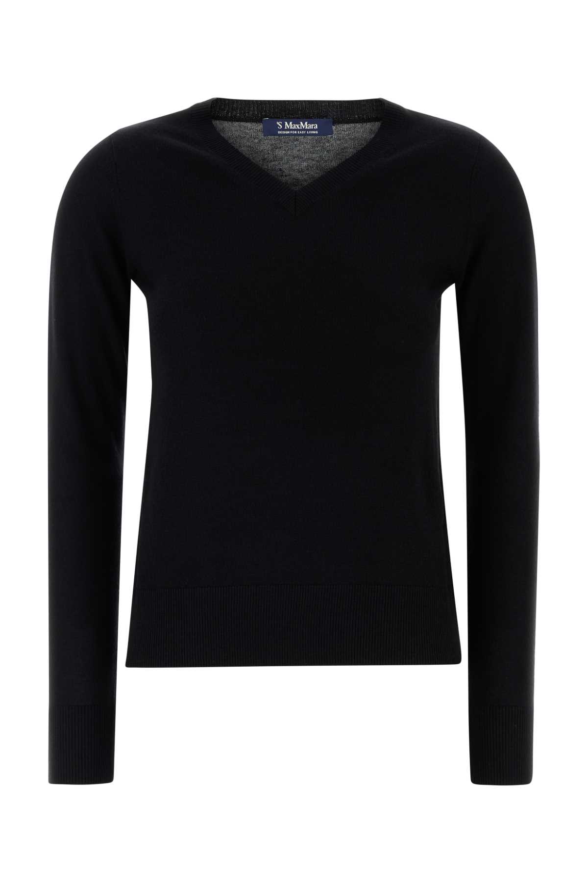 's Max Mara Midnight Blue Wool Idoneo Sweater In Black
