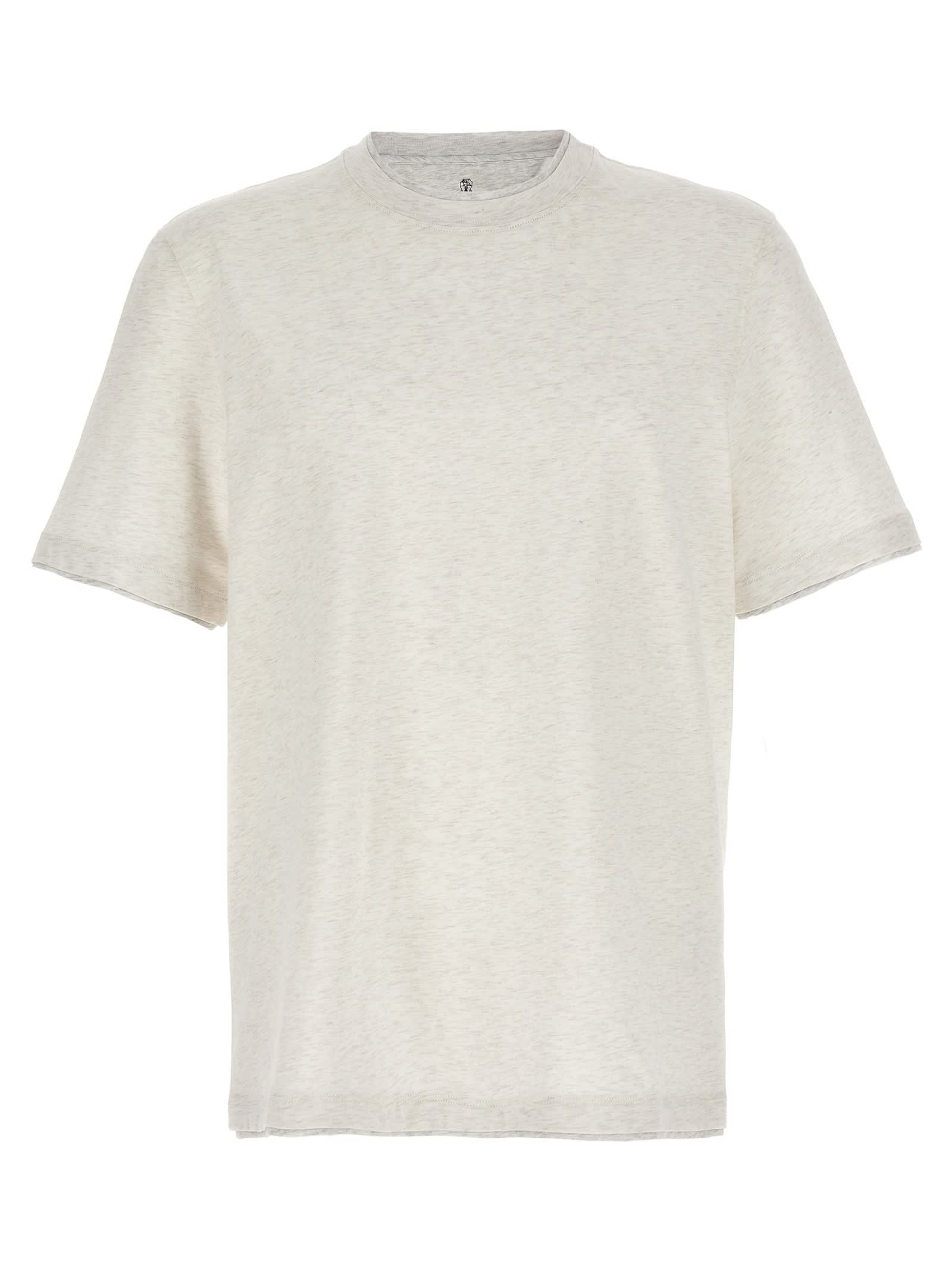 Brunello Cucinelli Double Hem T-shirt In White