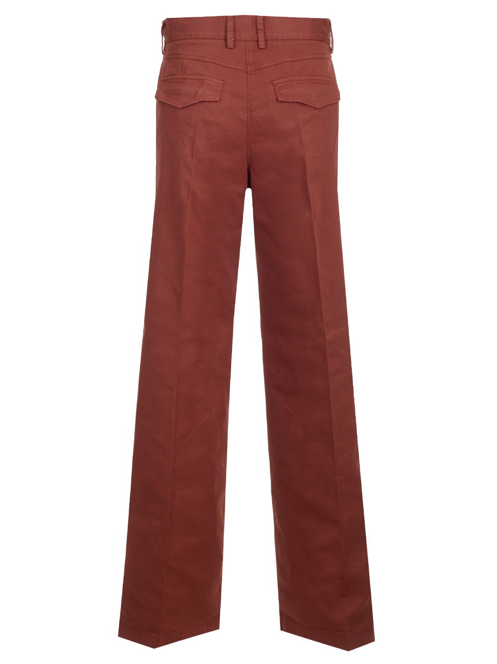 Shop Forte Forte Soft Cotton Twill Trousers In Brown