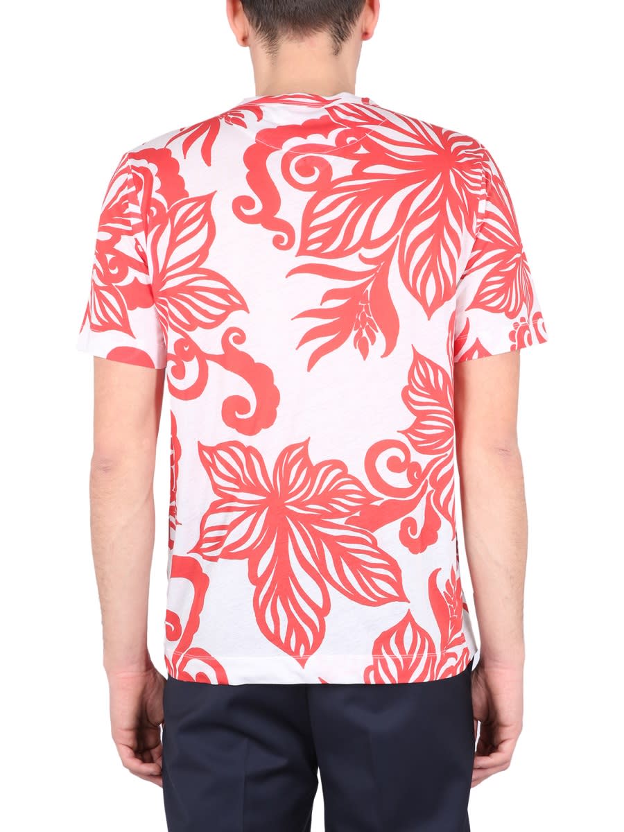 Dries Van Noten Neutral Floral Print Short Sleeved Shirt - Men's - Cotton In Orange