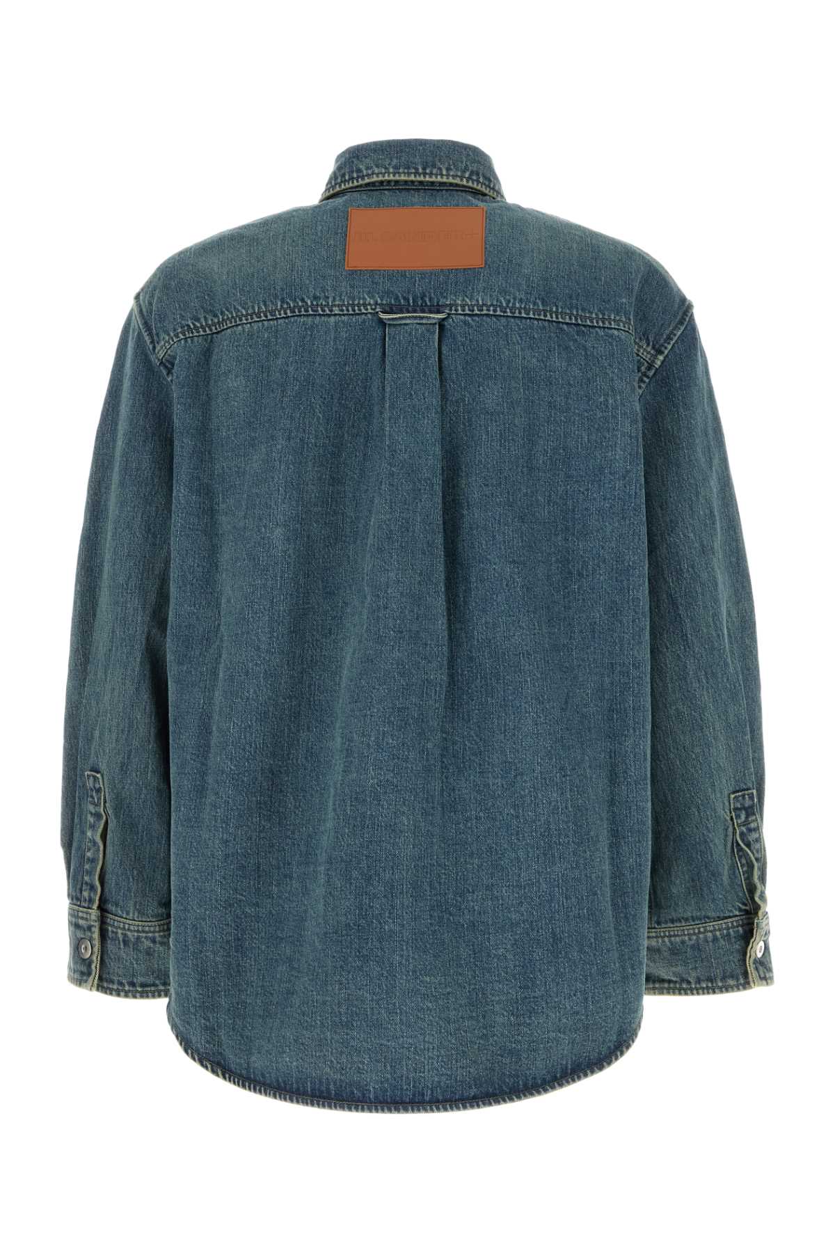 Jil Sander Denim Jacket Featuring Chest Pocket And Contrast Stitching In Blue