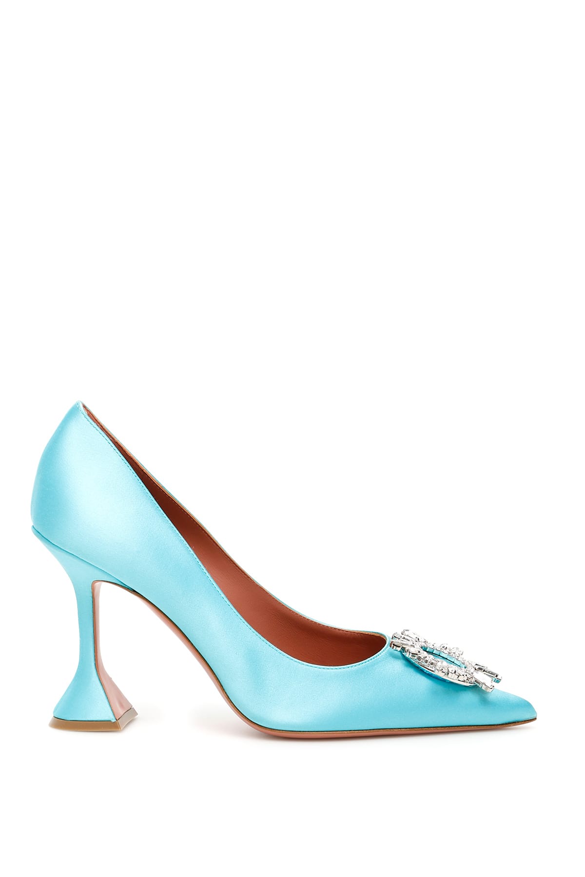 amina muaddi blue heel