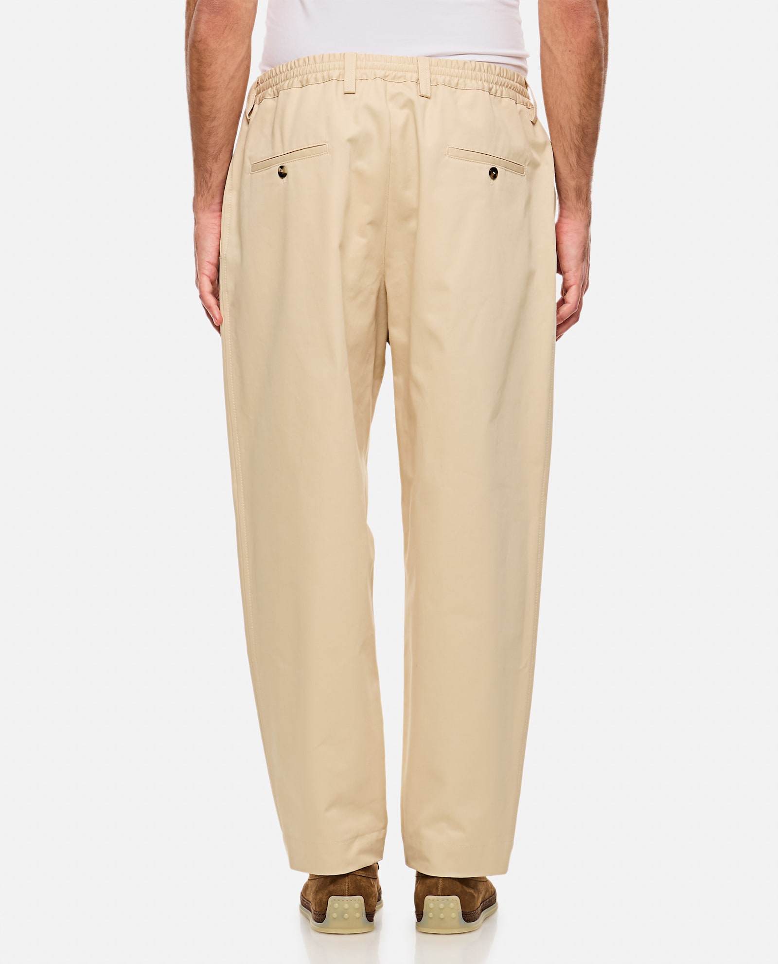 Shop Marni Cropped Pants In Beige