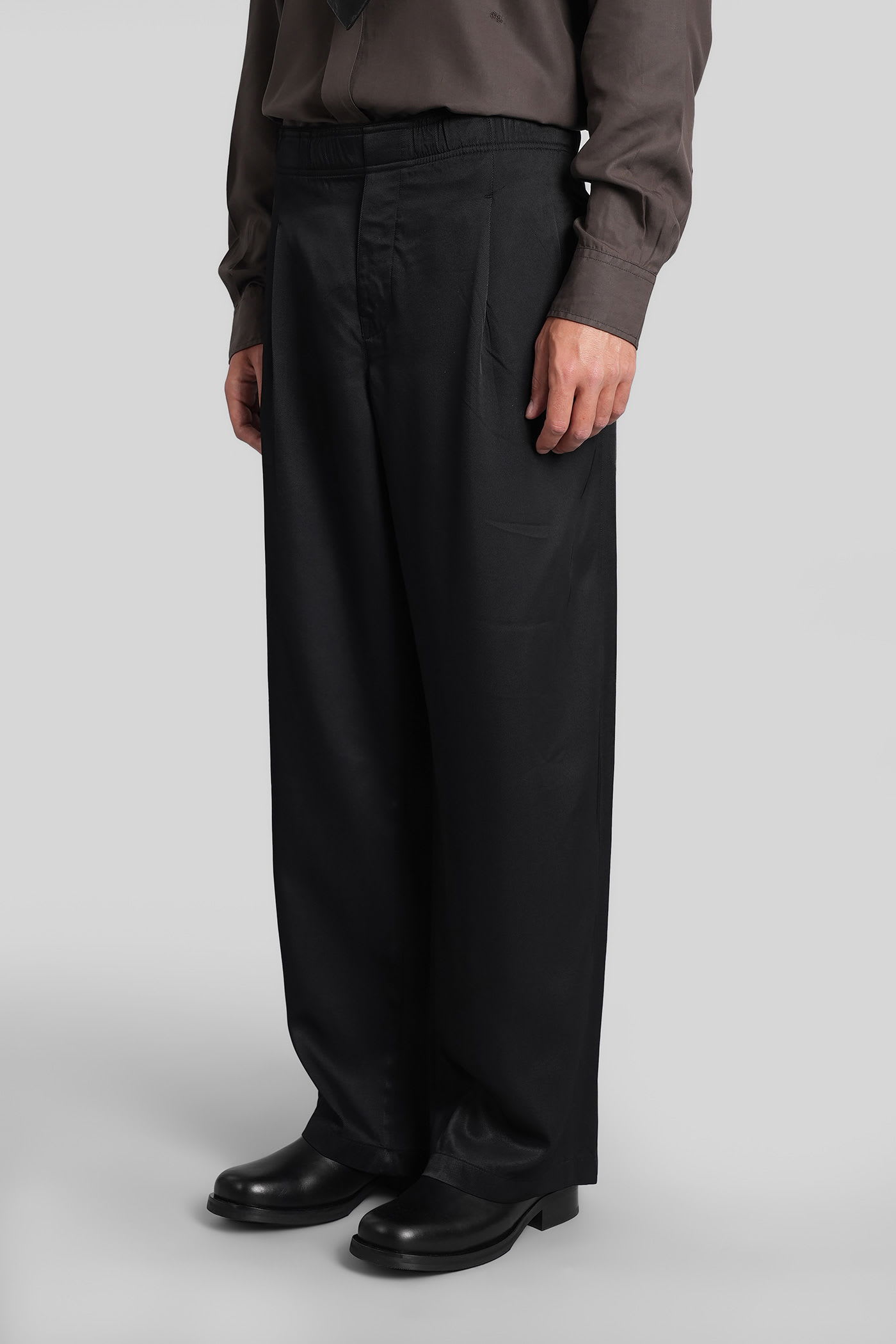 Our Legacy Pants In Black Viscose In Black