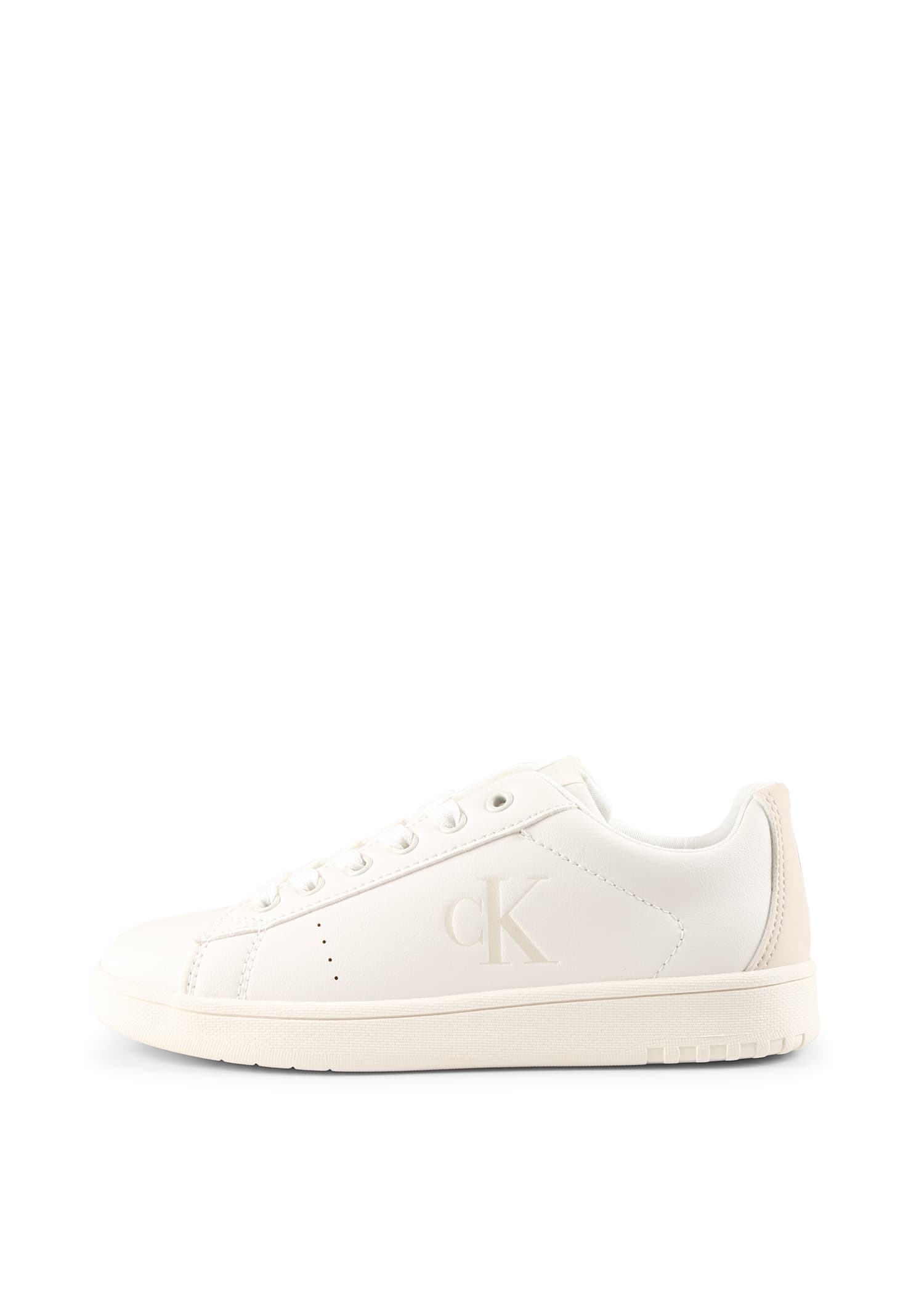 Calvin Klein Ivory Sneakers For Kids With Logo