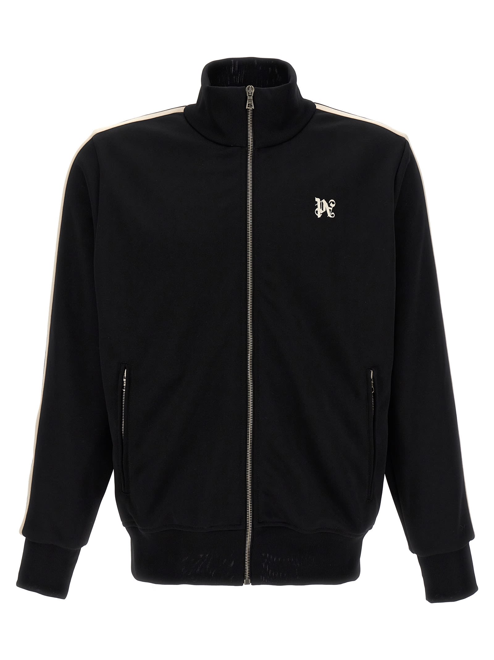 Shop Palm Angels Track Sweatshirt In Nero