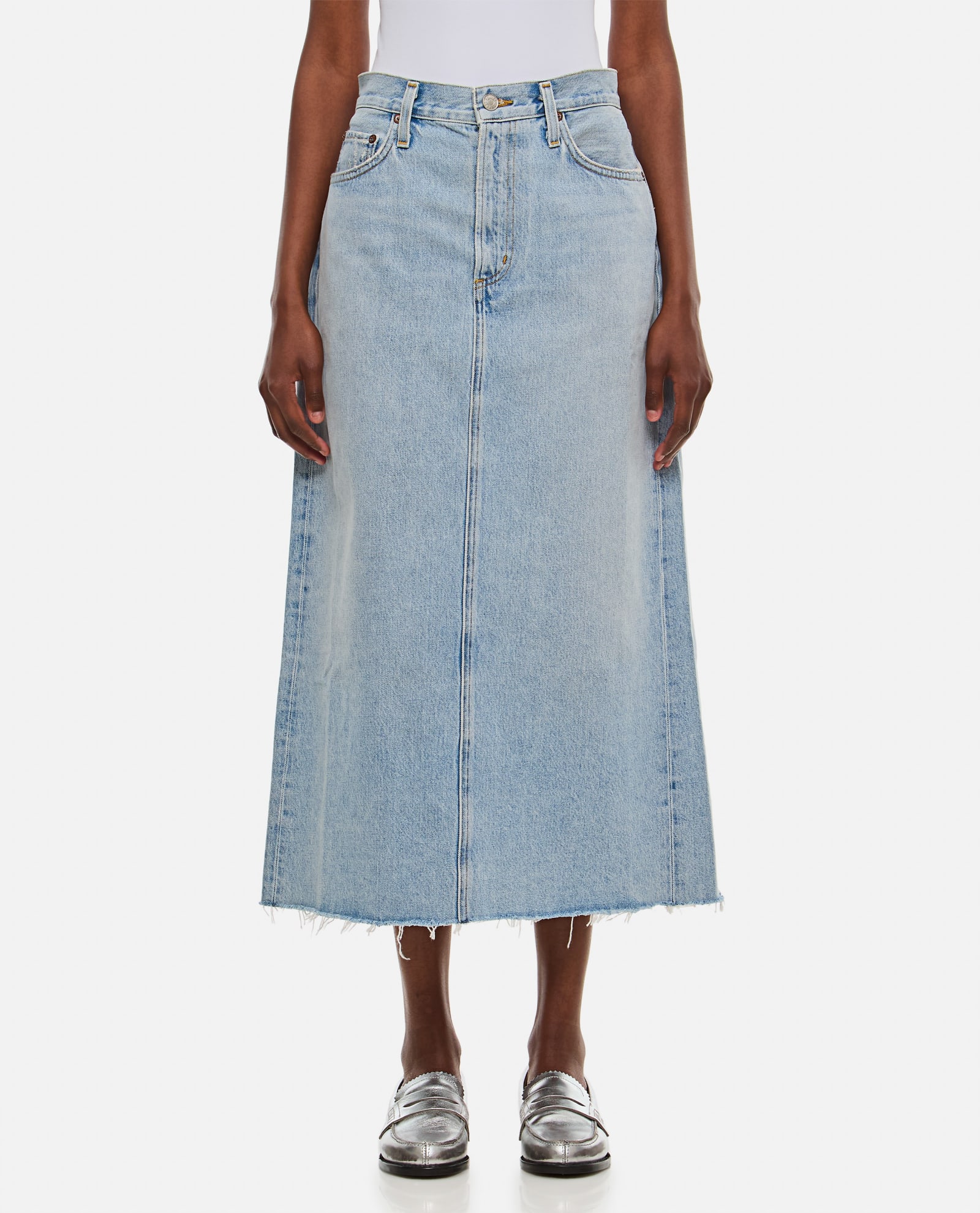 Della Midi Denim Skirt