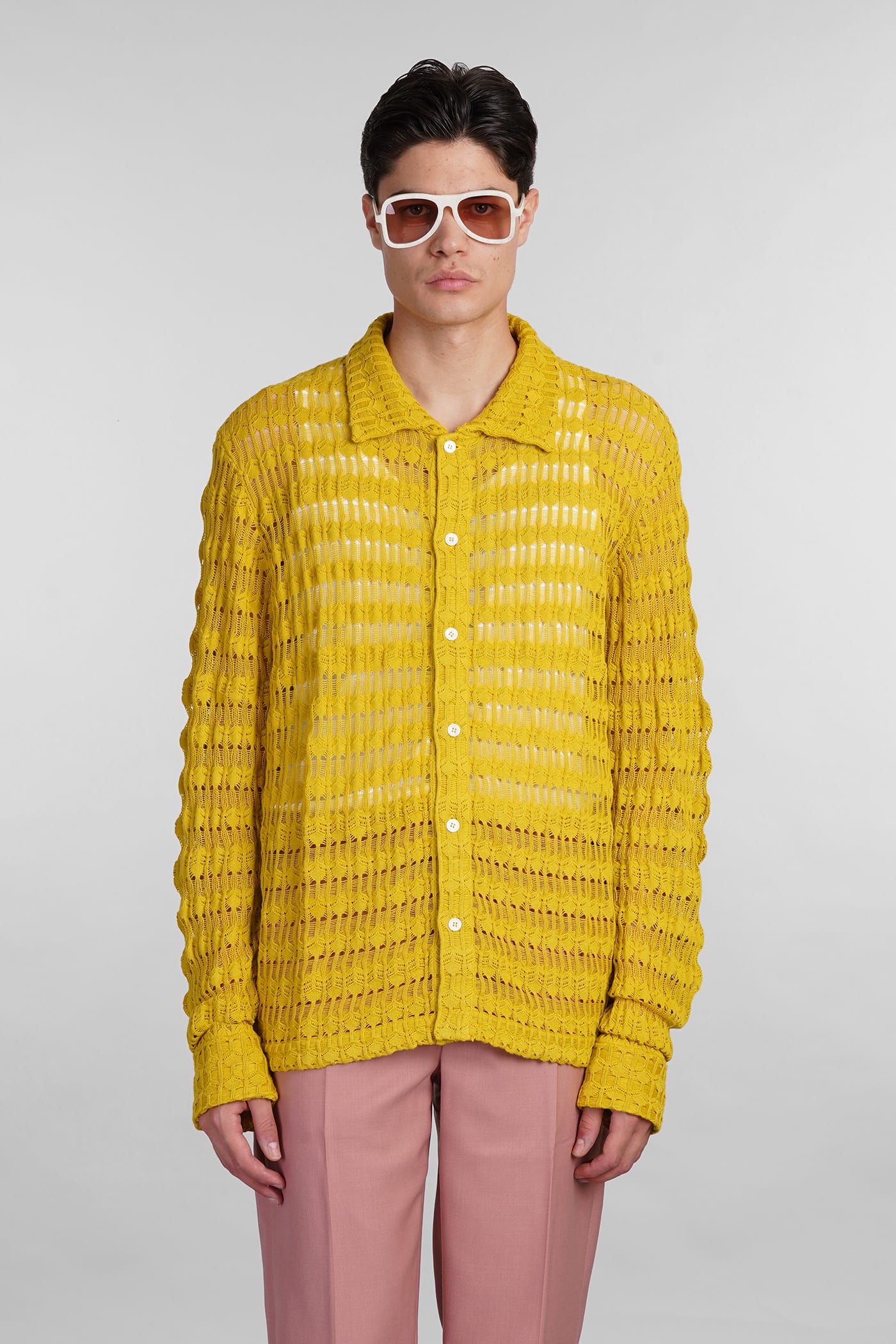 Yasu Shirt In Yellow Cotton