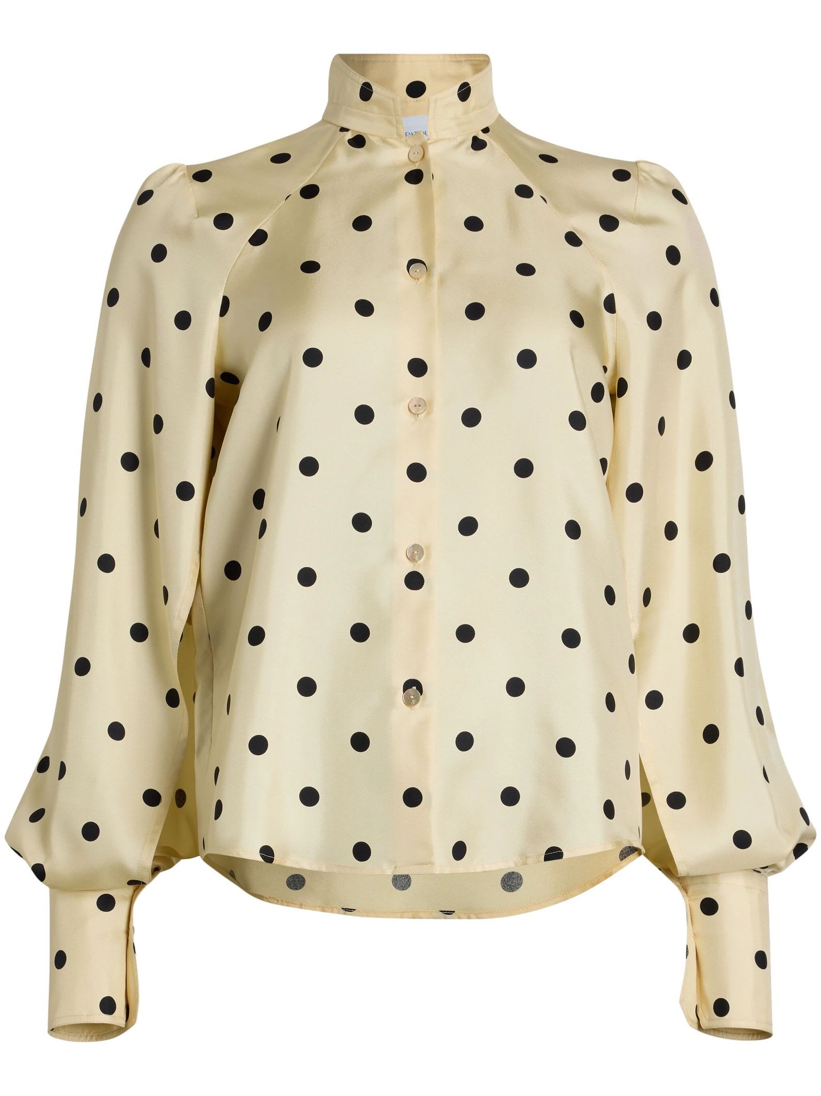 Shop Patou Angora Off-white Organic Silk Blouse