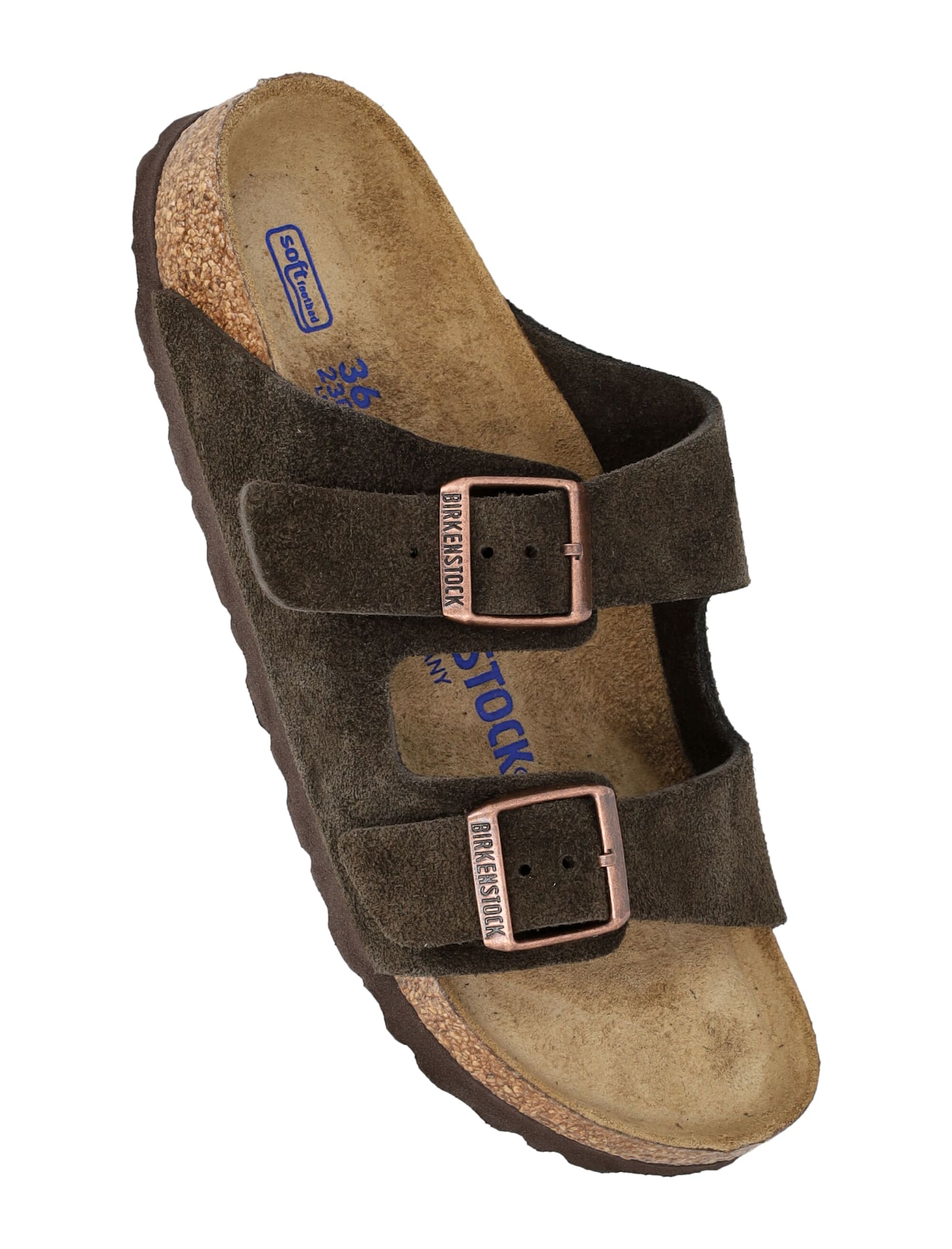 Birkenstock Suede Arizona Sandals Mocha Brown In Brown