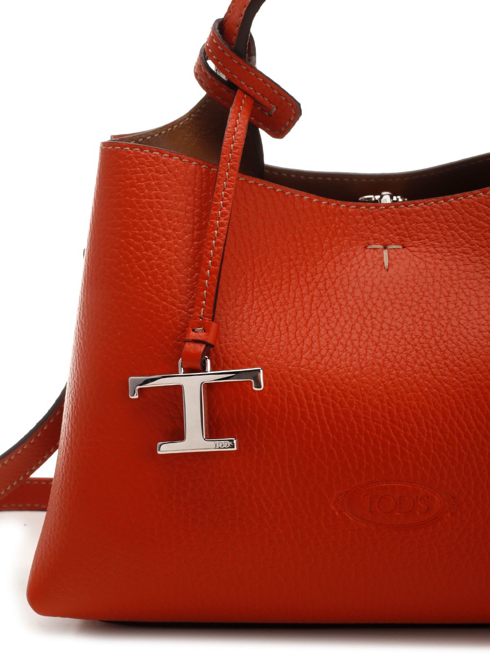 Shop Tod's T Timeless Micro Handbag In Orange