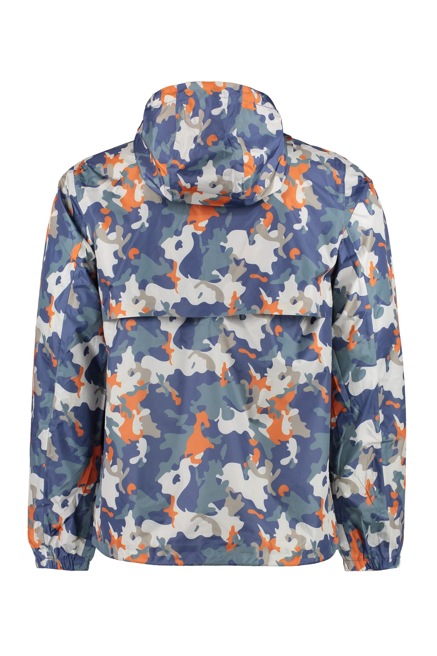 Shop K-way Hooded Windbreaker In Multicolor