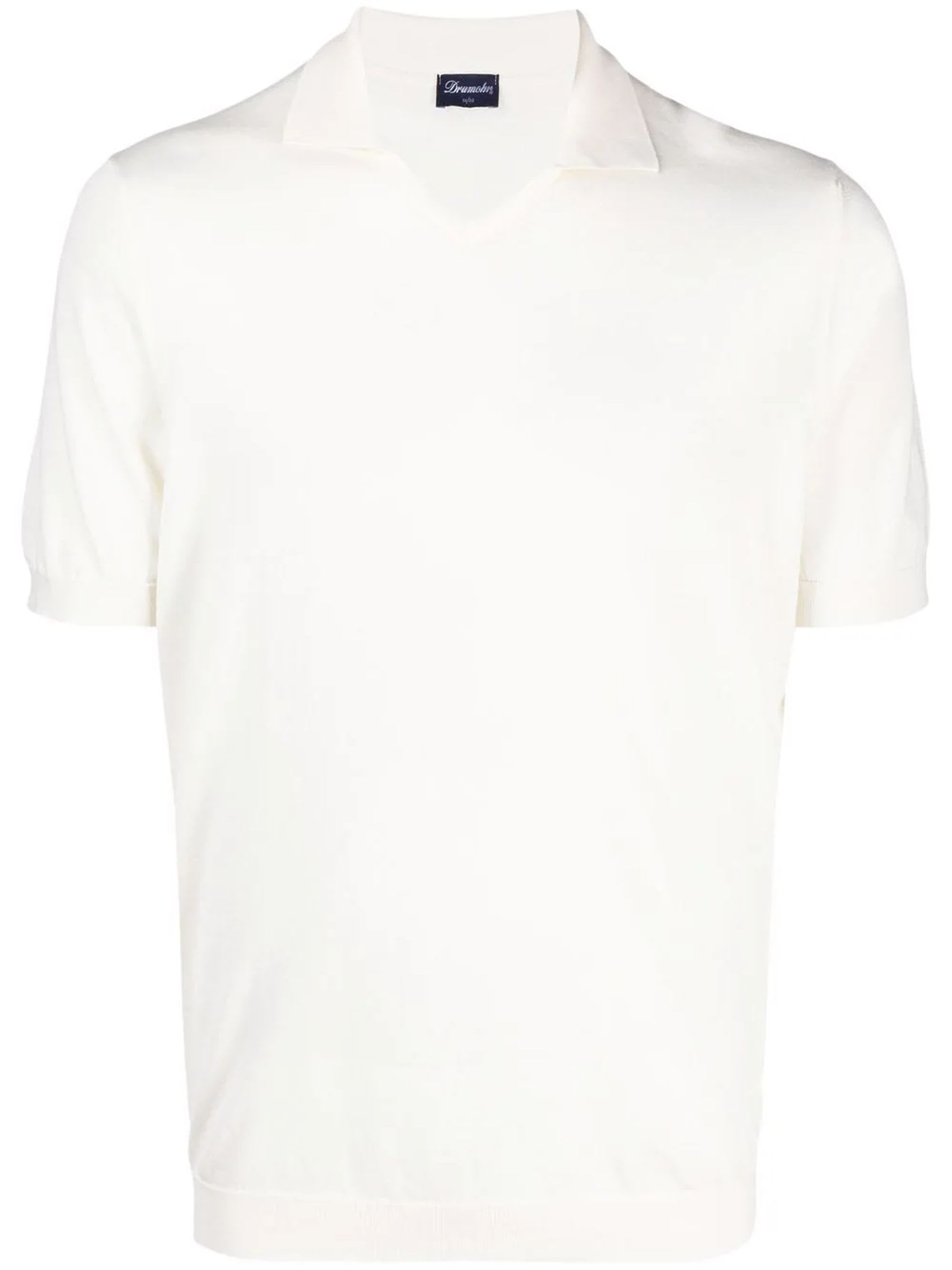 Drumohr White Cotton T-shirt