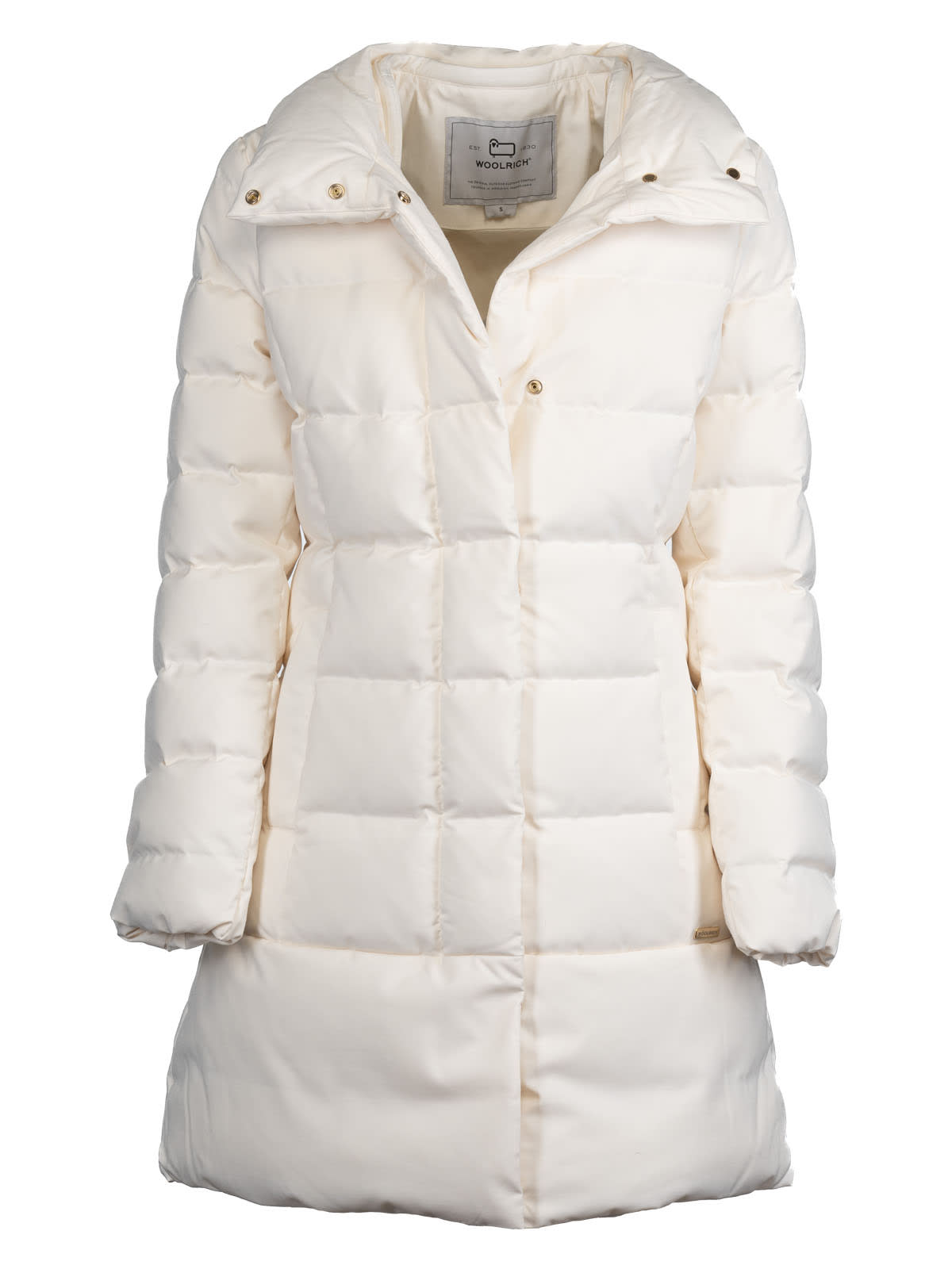 Shop Woolrich Luxe Puffy Prescott Parka In Crema