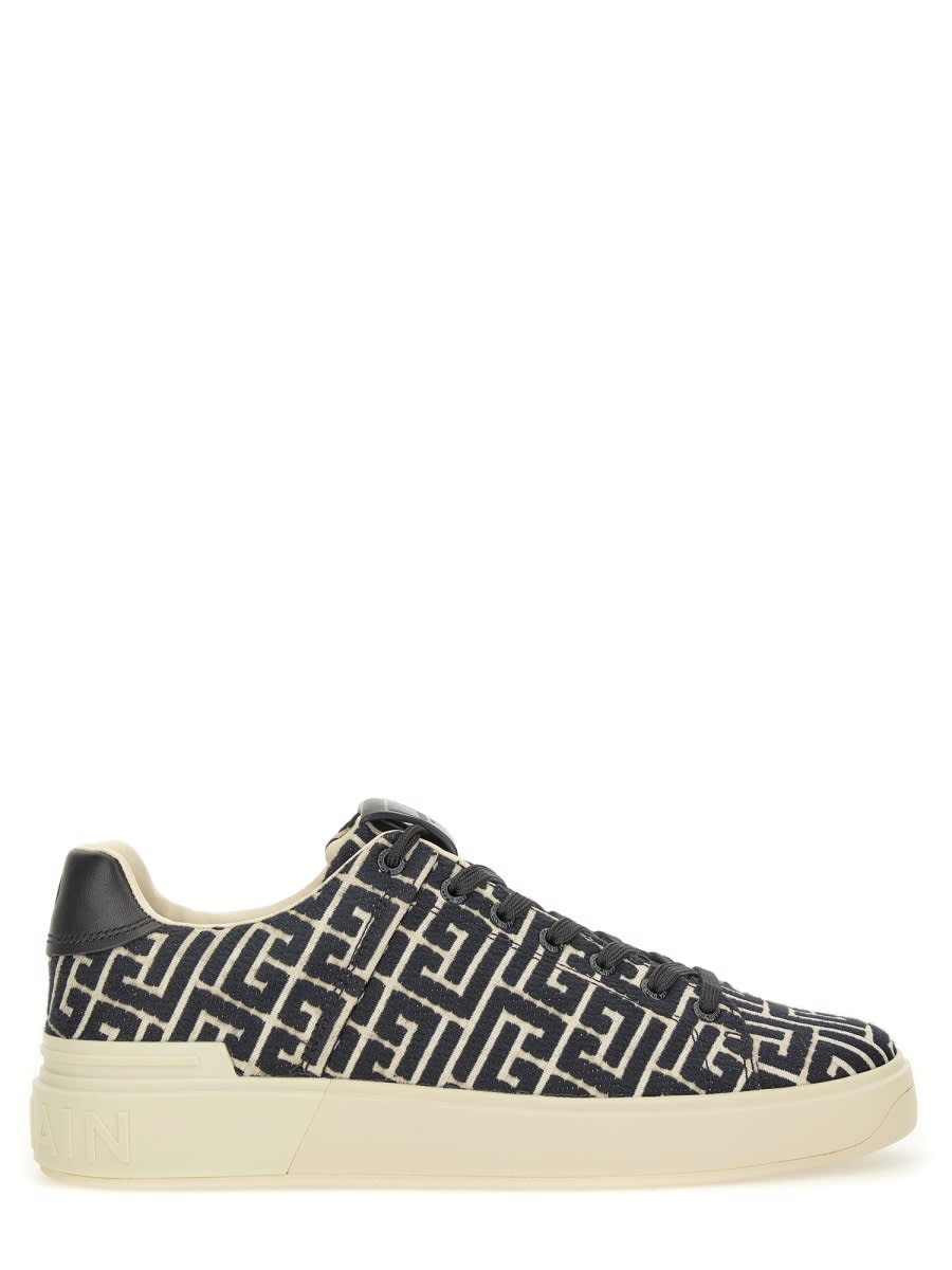 Shop Balmain B-court Sneaker In Black