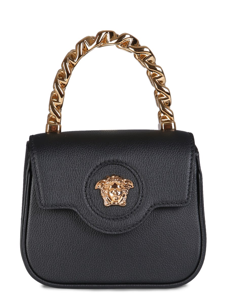 Shop Versace The Jellyfish Mini Bag In Black