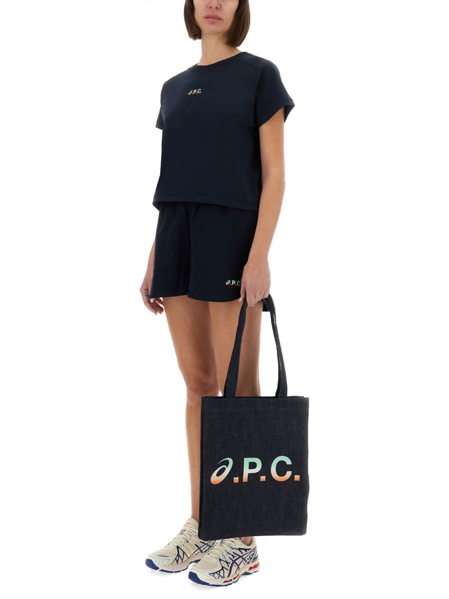 Apc Logo-embroidered Cotton T-shirt
