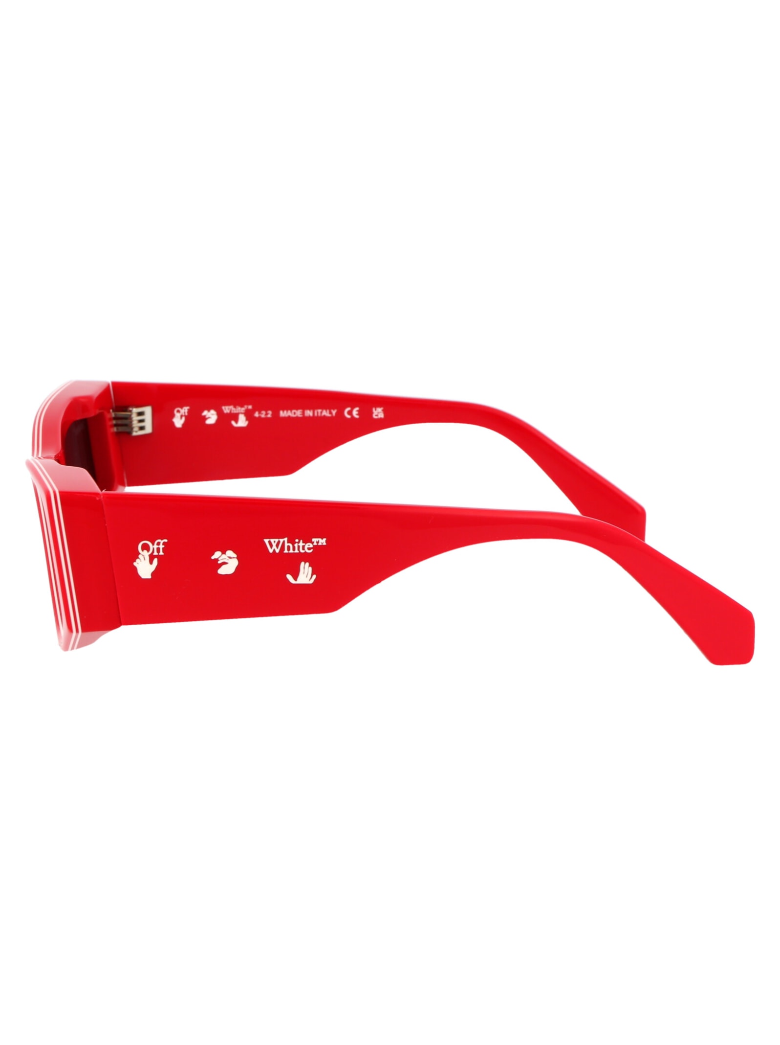 Off-white Andy Rectangular-frame Sunglasses In 2507 Red