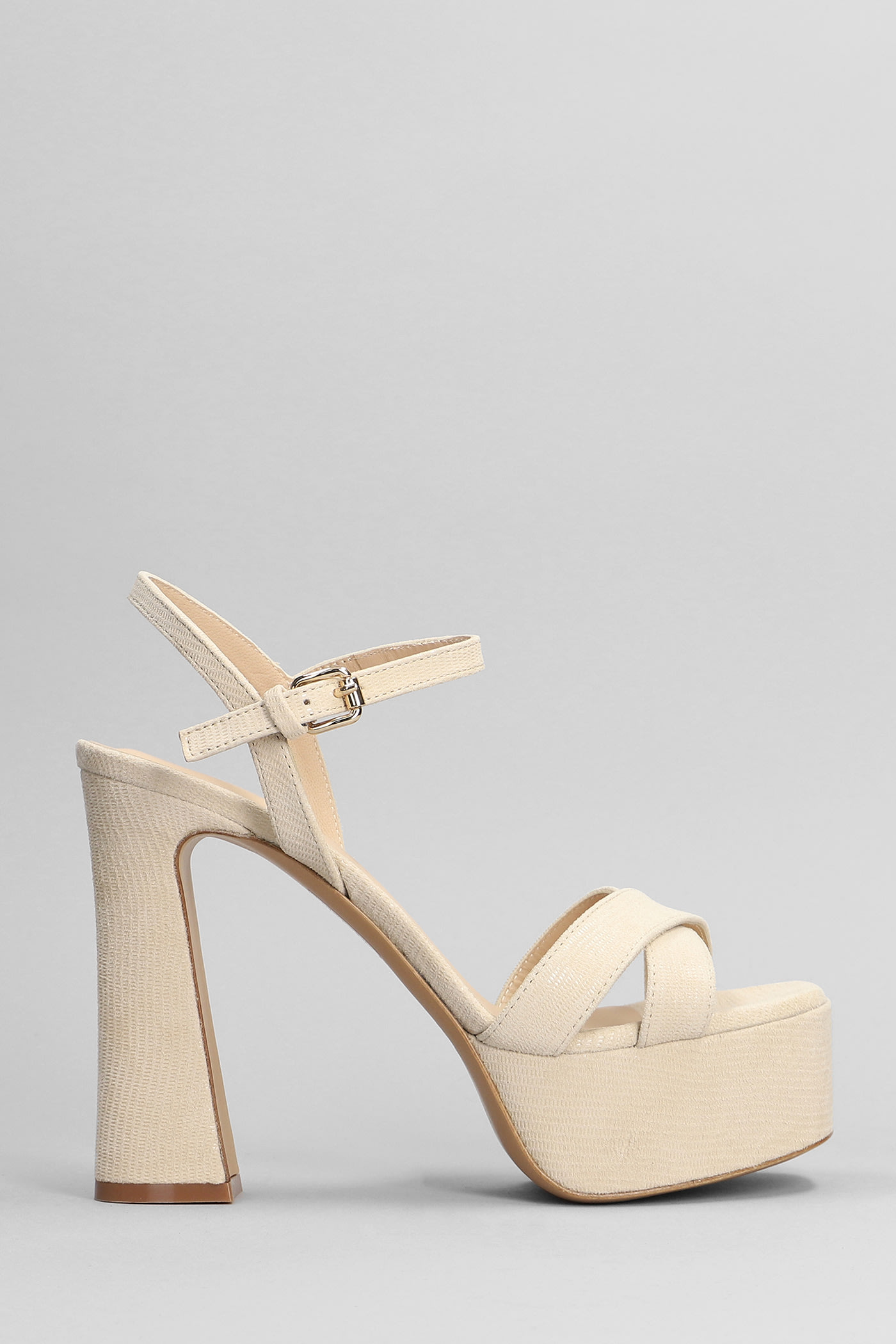 Trink Sandals In Beige Leather