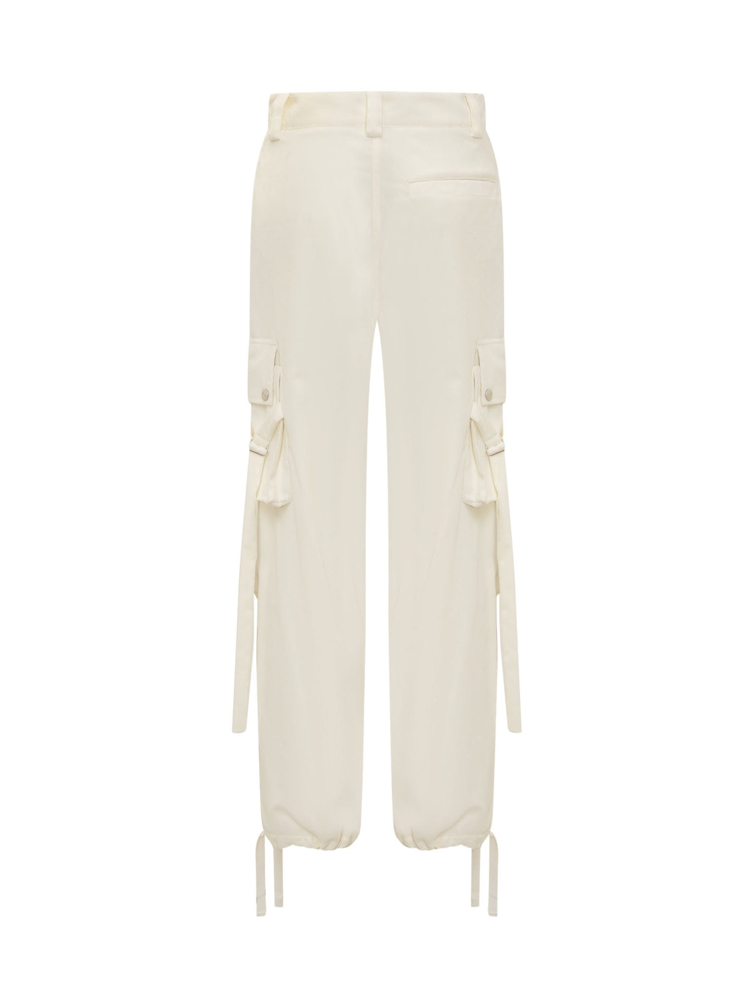 Shop Msgm Cargo Pants In Natural