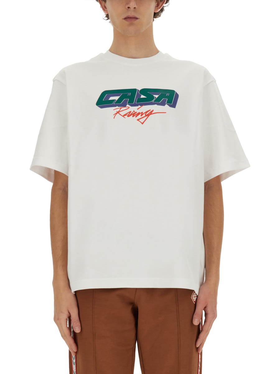 Shop Casablanca Oversize T-shirt In Multicolour