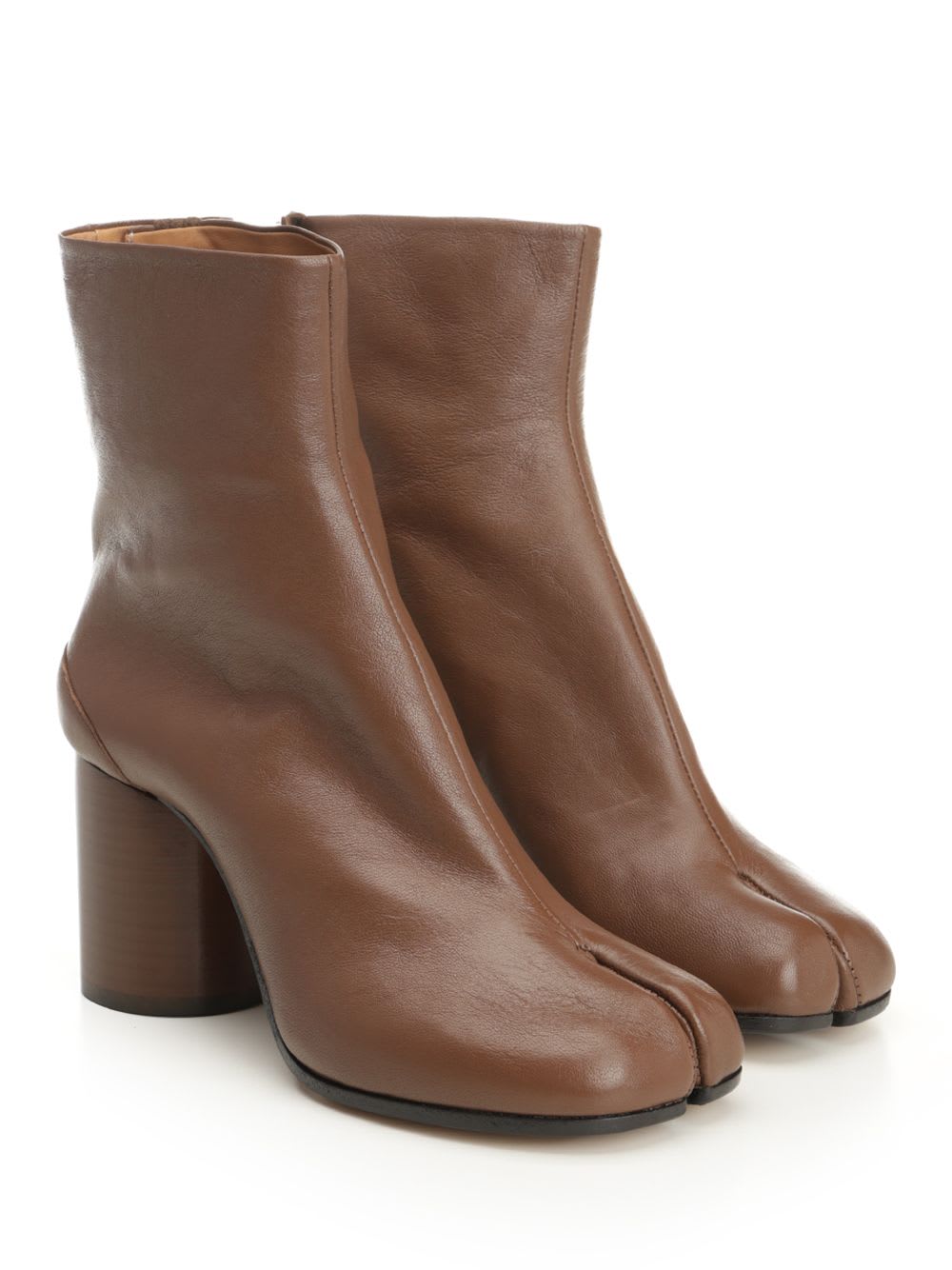 Maison Margiela Tabi Ankle Boots Woman Black In Brown
