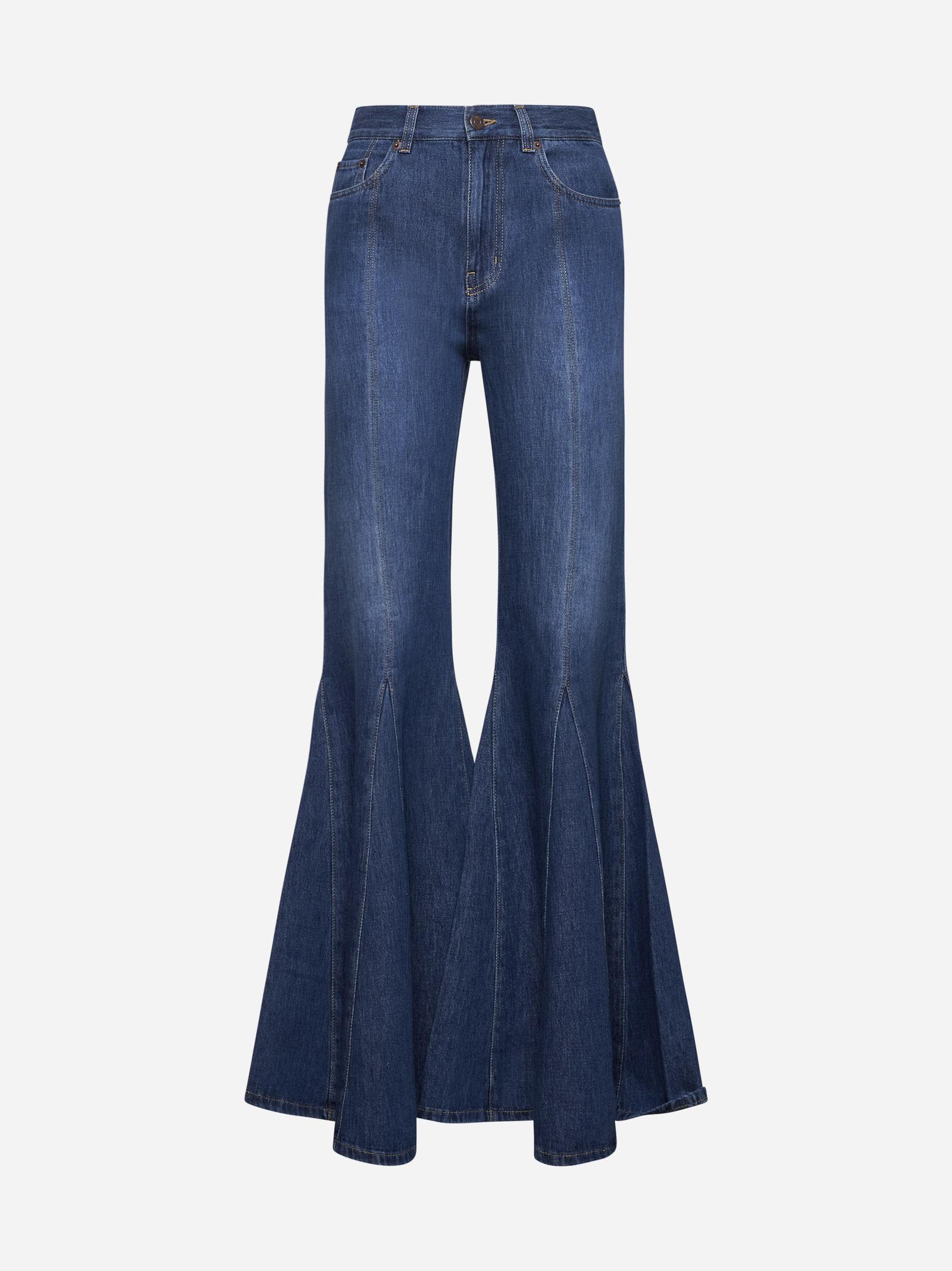 Chloé Light Blue Denim Fluid Flare Jeans