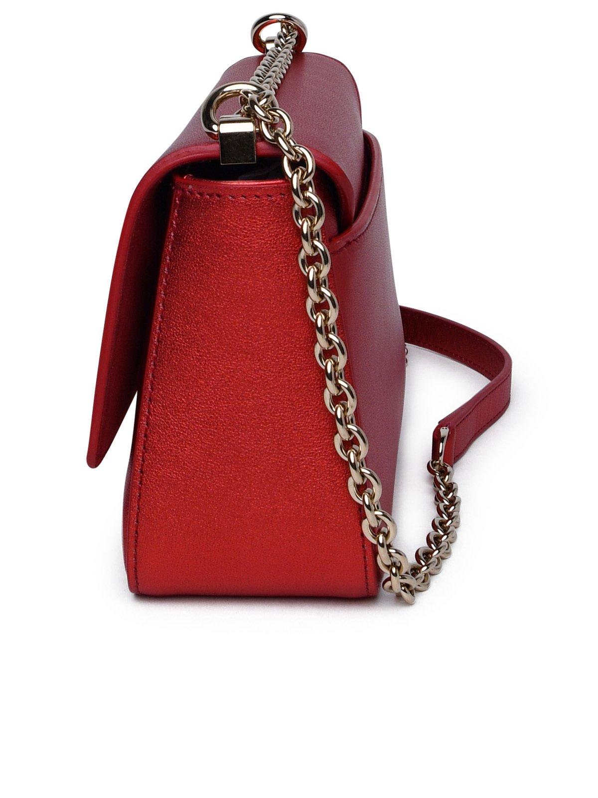 Shop Furla Small 1927 Wave Foldover Shoulder Bag In S Rosso Veneziano
