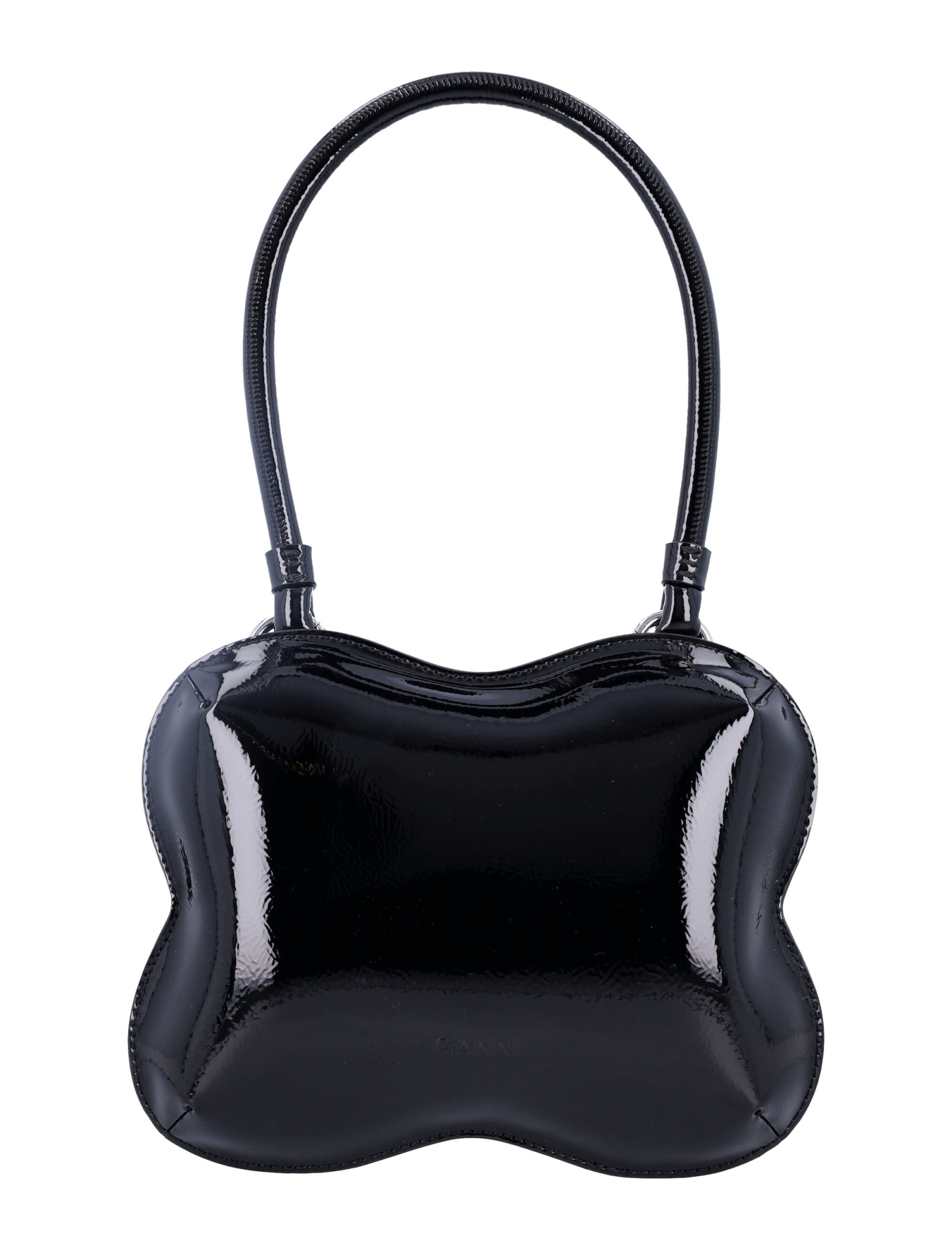 Shop Ganni Butterfly Bag In Black