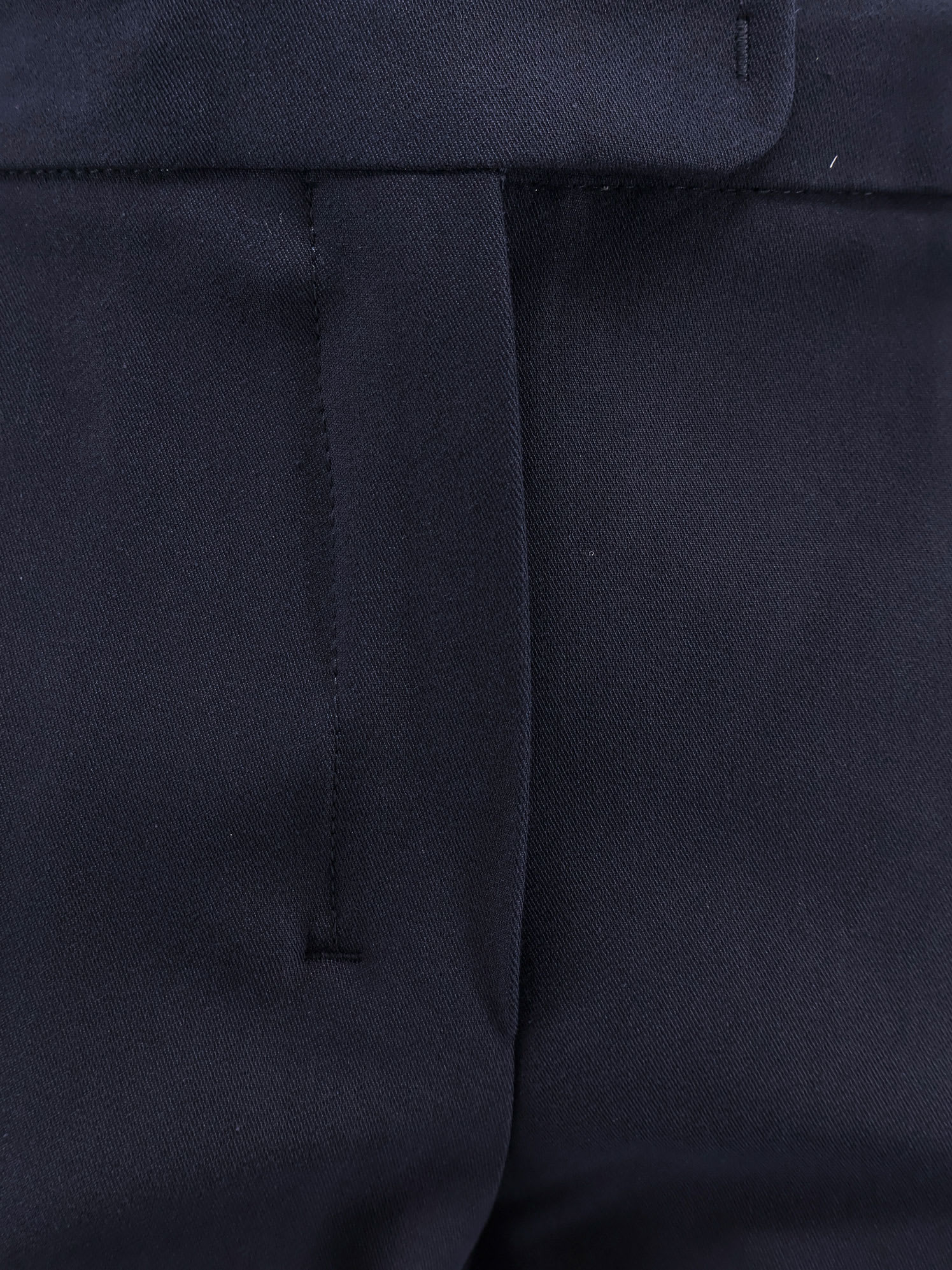 S Max Mara Fatina Viscose And Cotton Trouser In Blue