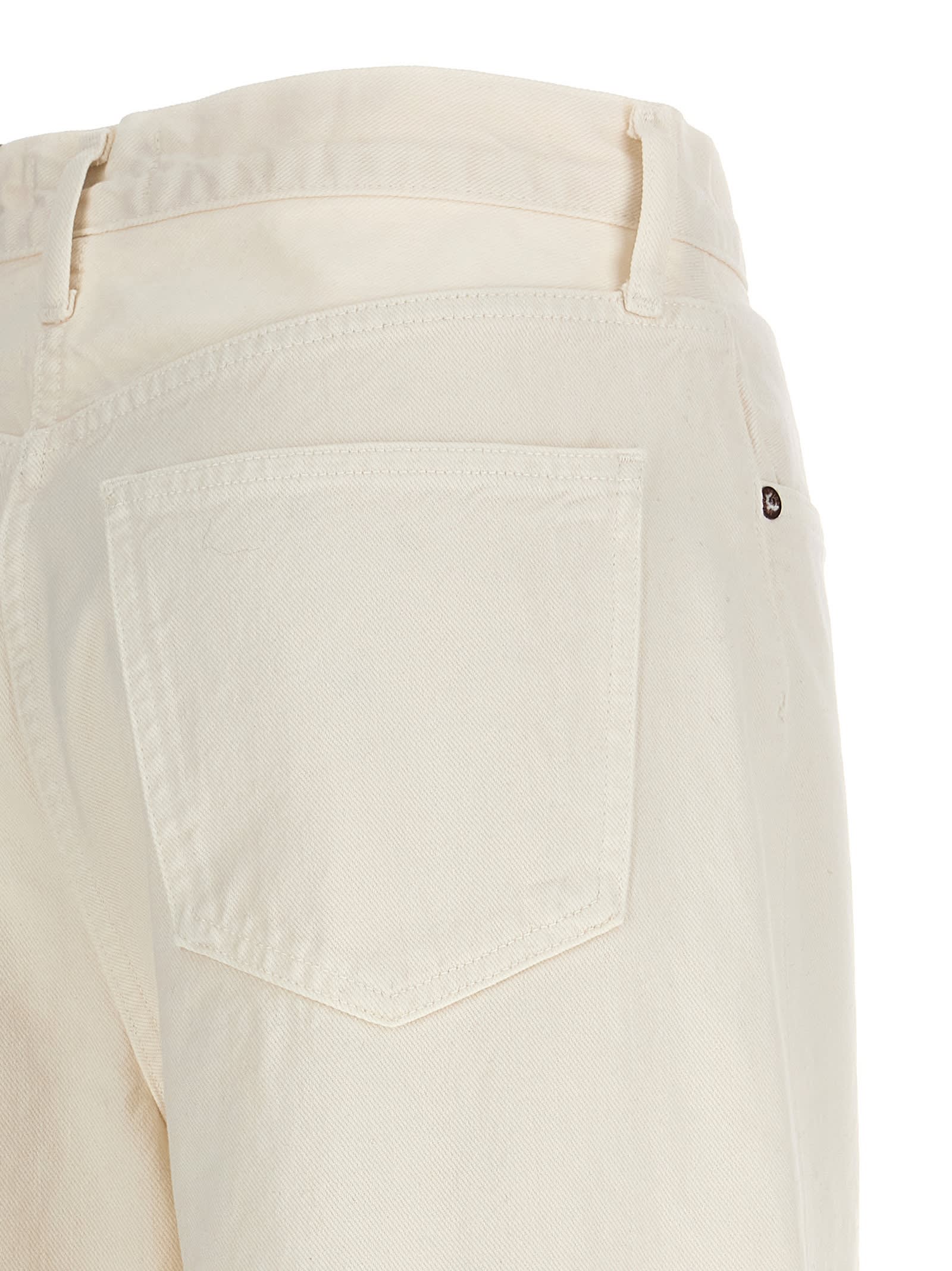 Shop Agolde Dame Jeans In White