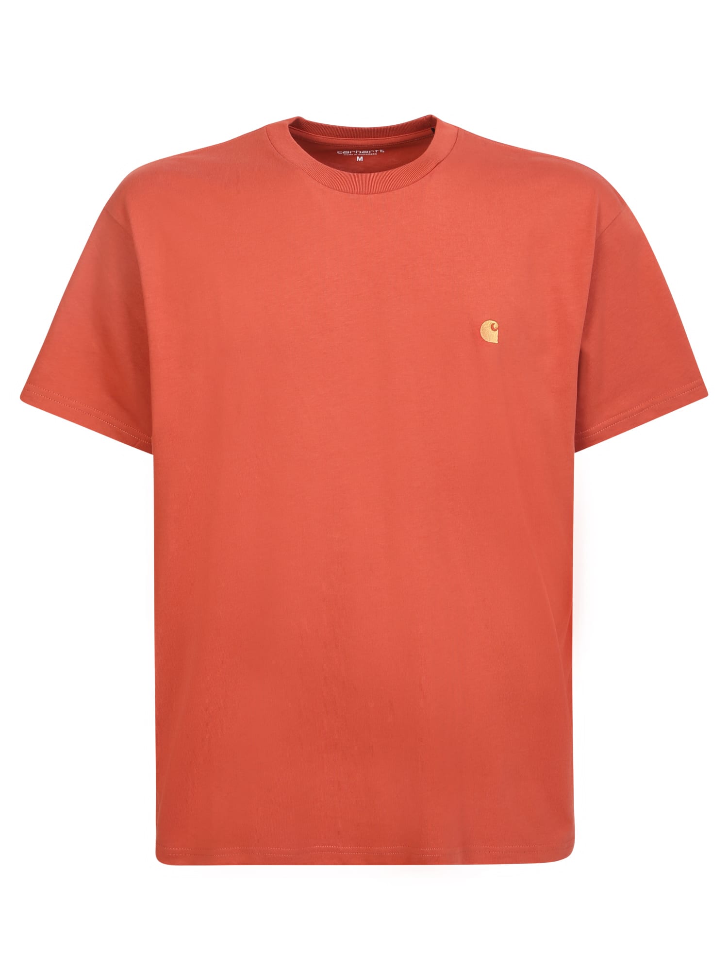 Shop Carhartt Chase T-shirt Red In Orange