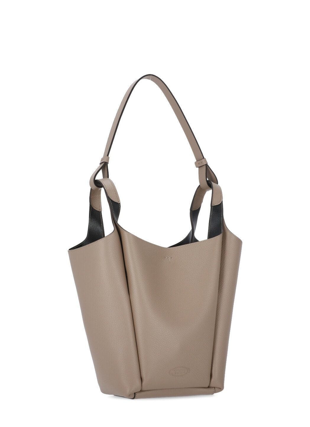 Shop Tod's Leather Shoulder Bag In Beige