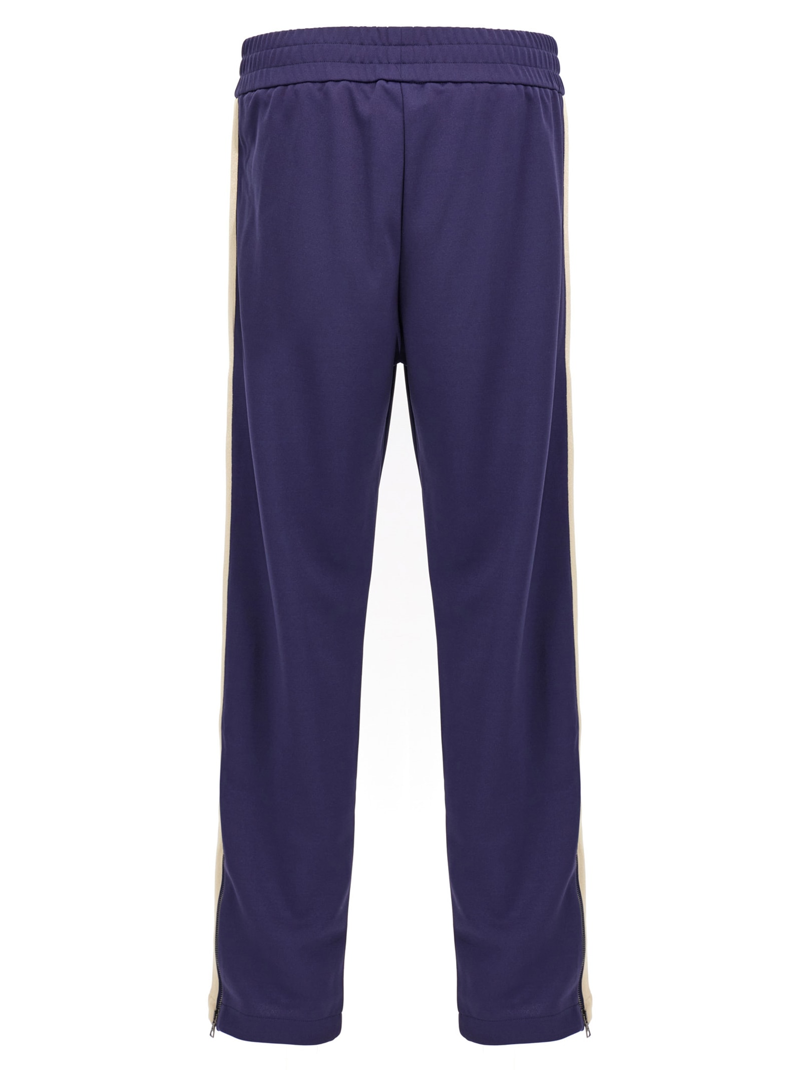 Shop Palm Angels Jersey Track Pants In Navy Blue Off White