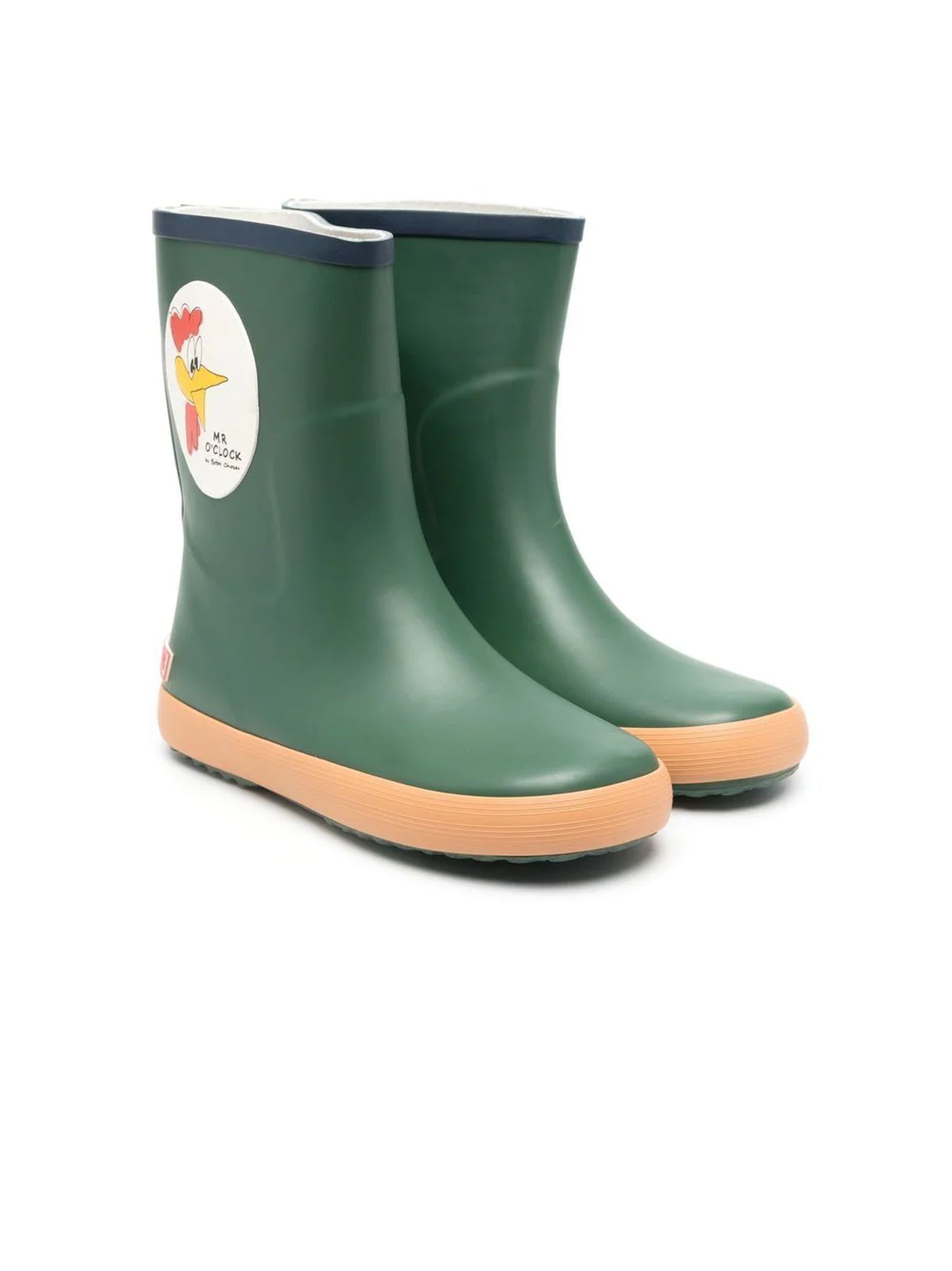 Bobo Choses Green Polyurethane Boots