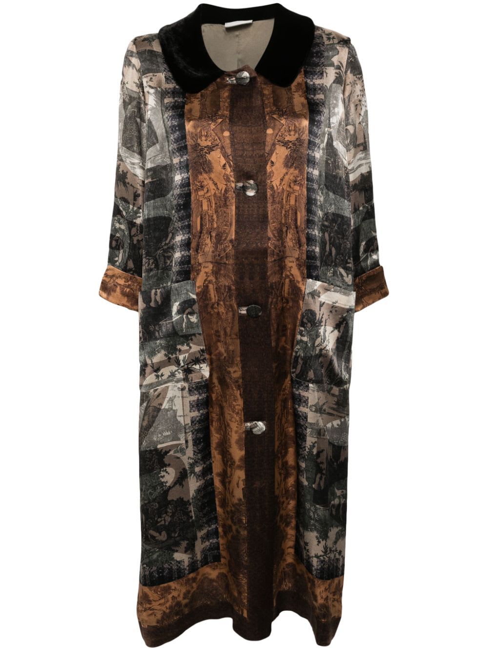 Shop Pierre-louis Mascia Adana Coat In Multi