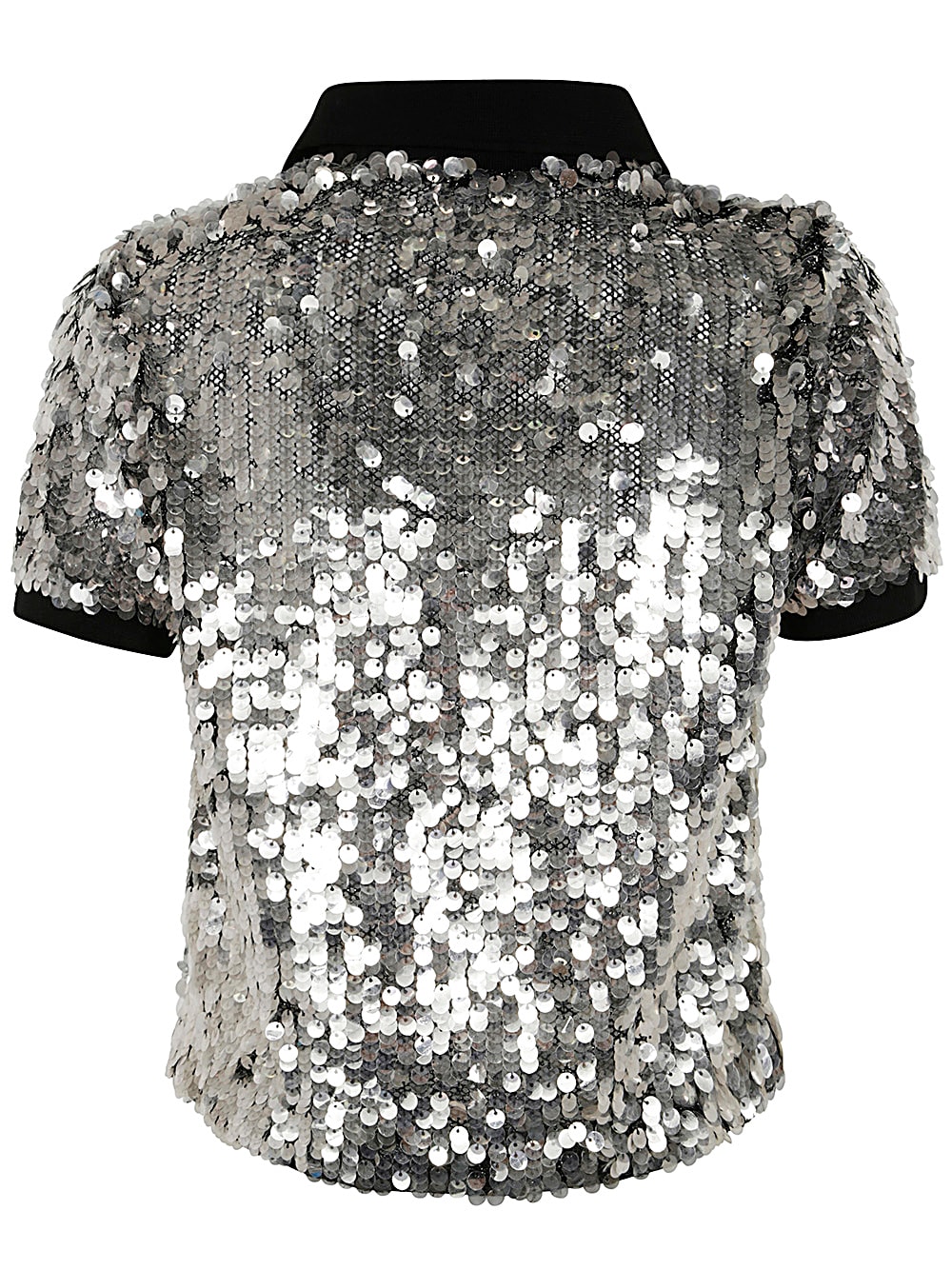 Shop Pinko Pupazzo Polo Net Sequins In Z Black